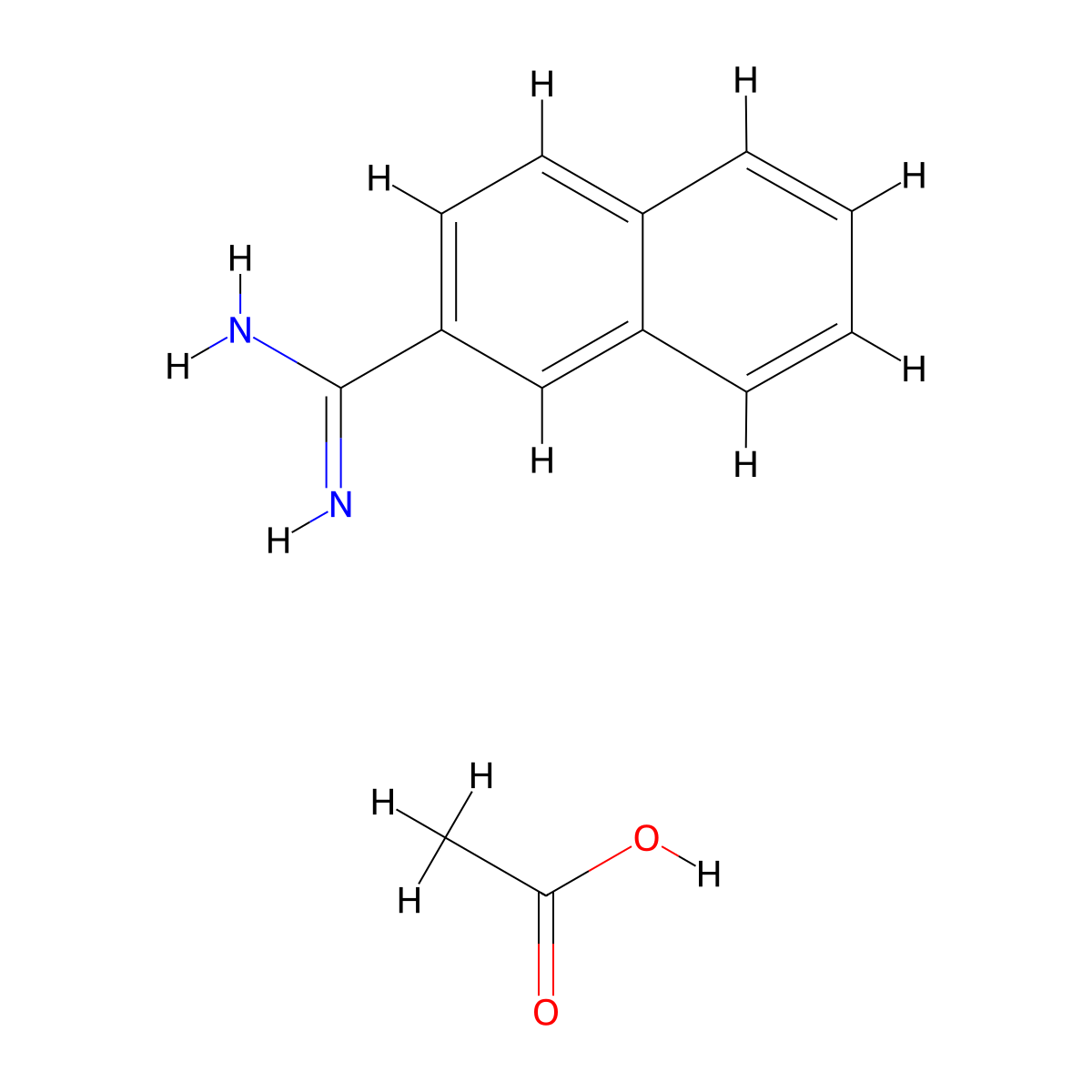 Acetic acid; naphthalene-2-carboximidamide molecular structure, CAS 1171591-83-5