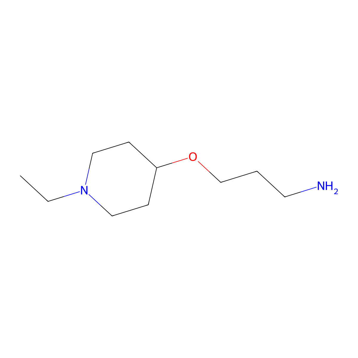 3-[(1-Ethylpiperidin-4-YL)oxy]propan-1-amine molecular structure, CAS 1171598-96-1