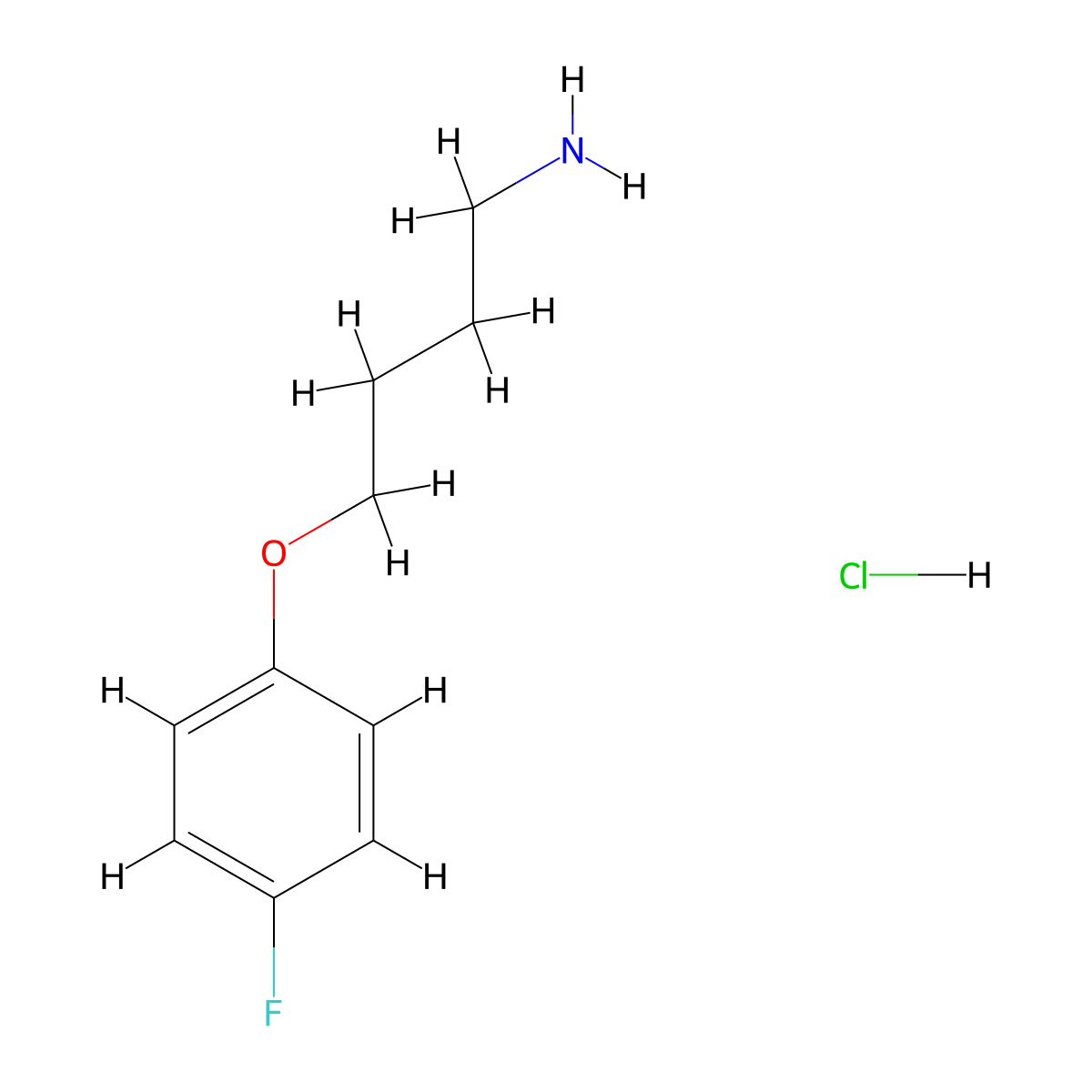 4-(4-Fluorophenoxy)butan-1-amine hydrochloride molecular structure, CAS 1171603-39-6