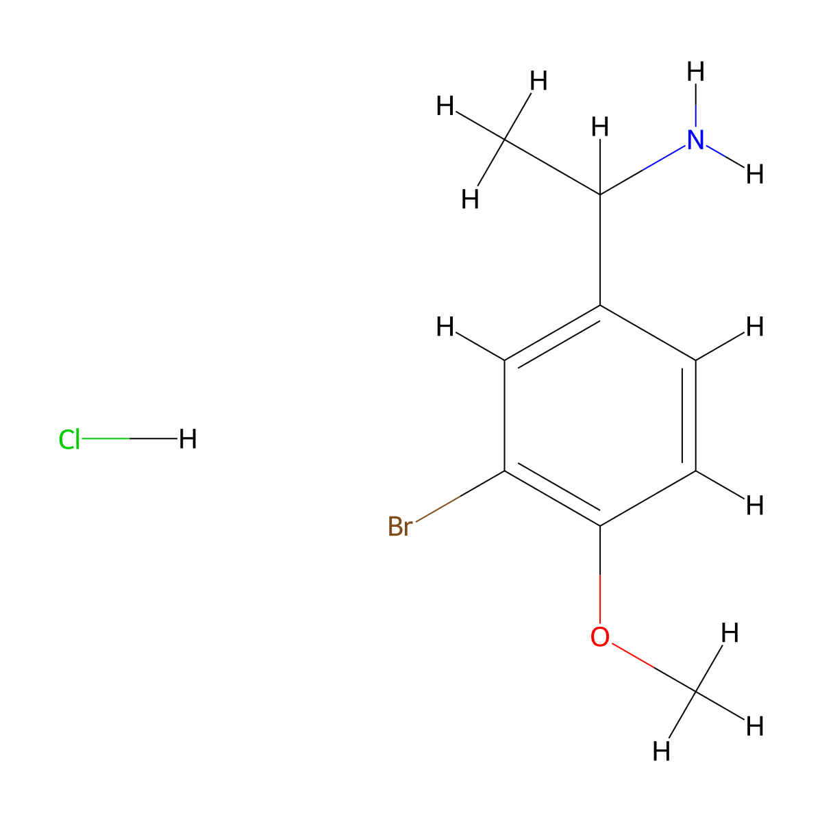 1-(3-Bromo-4-methoxyphenyl)ethan-1-amine hydrochloride molecular structure, CAS 1171612-59-1