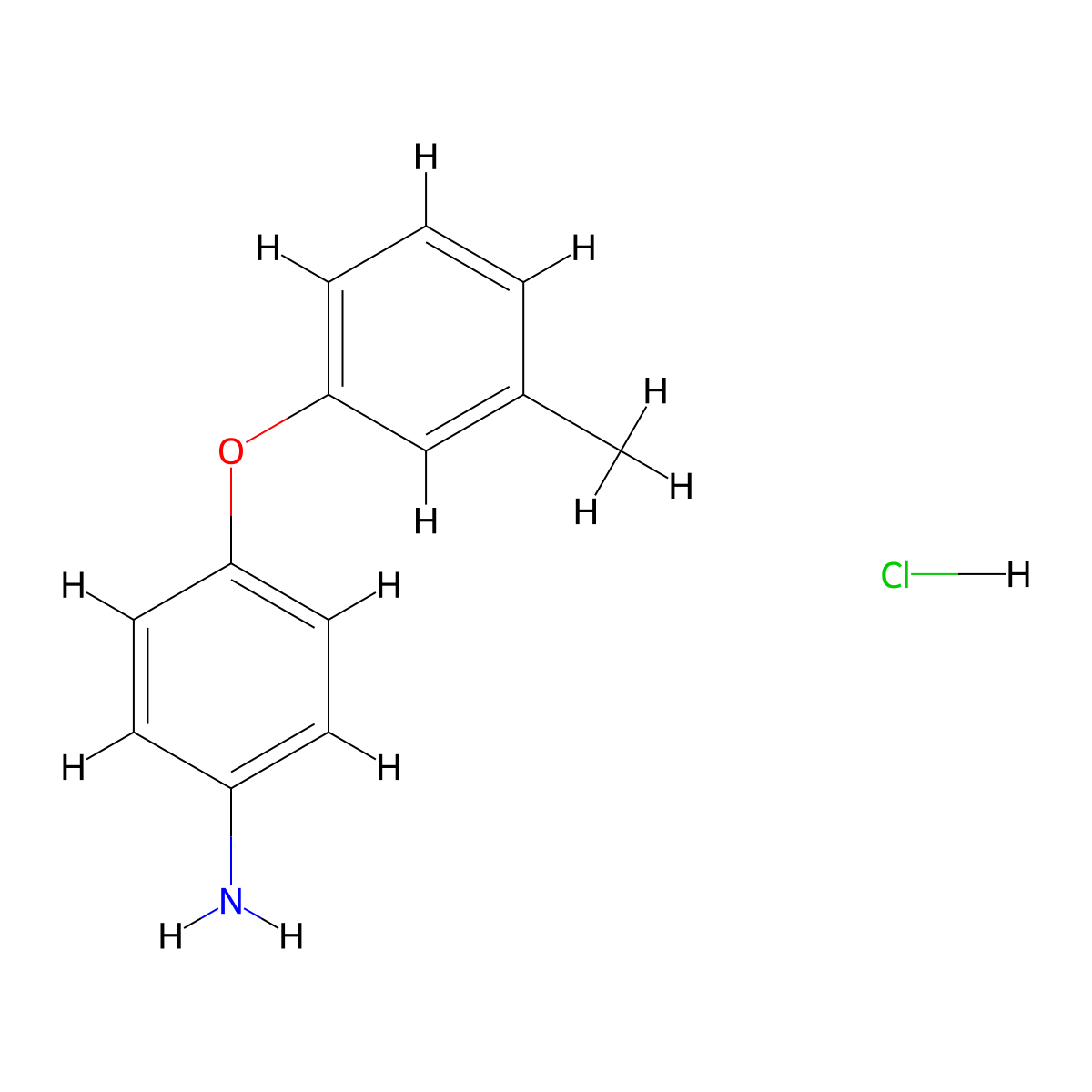 4-(3-Methylphenoxy)aniline hydrochloride molecular structure, CAS 1171626-66-6