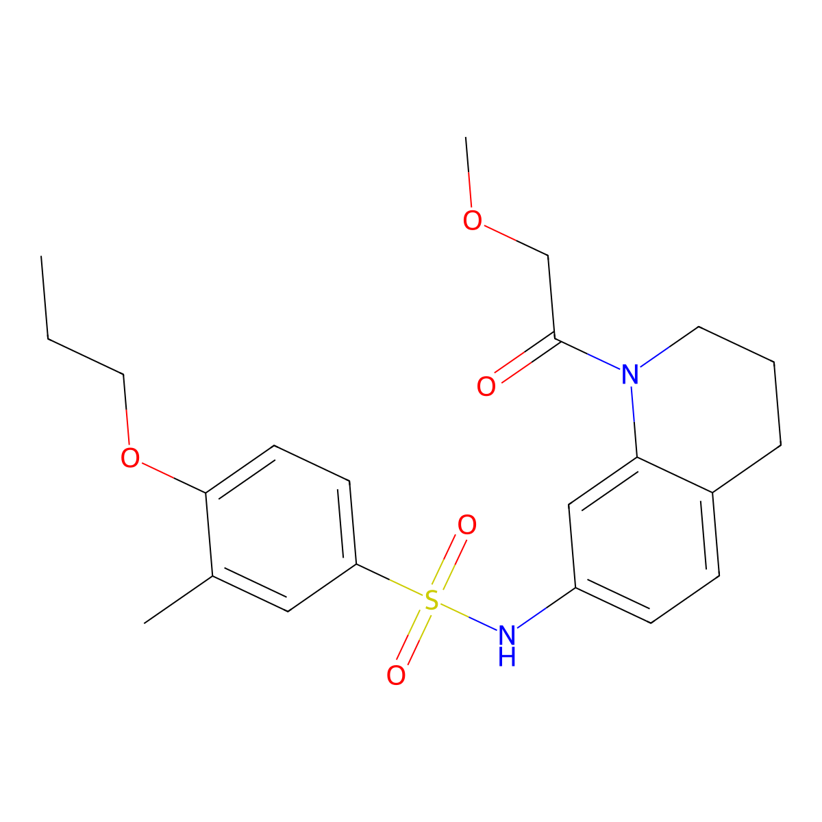 N-(1-(2-methoxyacetyl)-1,2,3,4-tetrahydroquinolin-7-yl)-3-methyl-4-propoxybenzenesulfonamide molecular structure, CAS 1171635-54-3