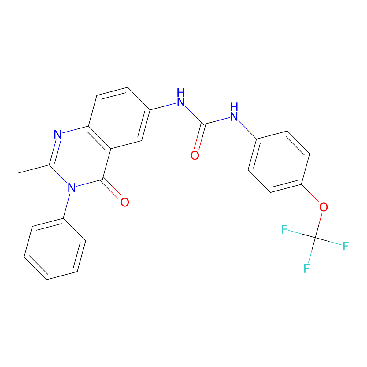 1-(2-Methyl-4-oxo-3-phenyl-3,4-dihydroquinazolin-6-yl)-3-(4-(trifluoromethoxy)phenyl)urea molecular structure, CAS 1171637-99-2
