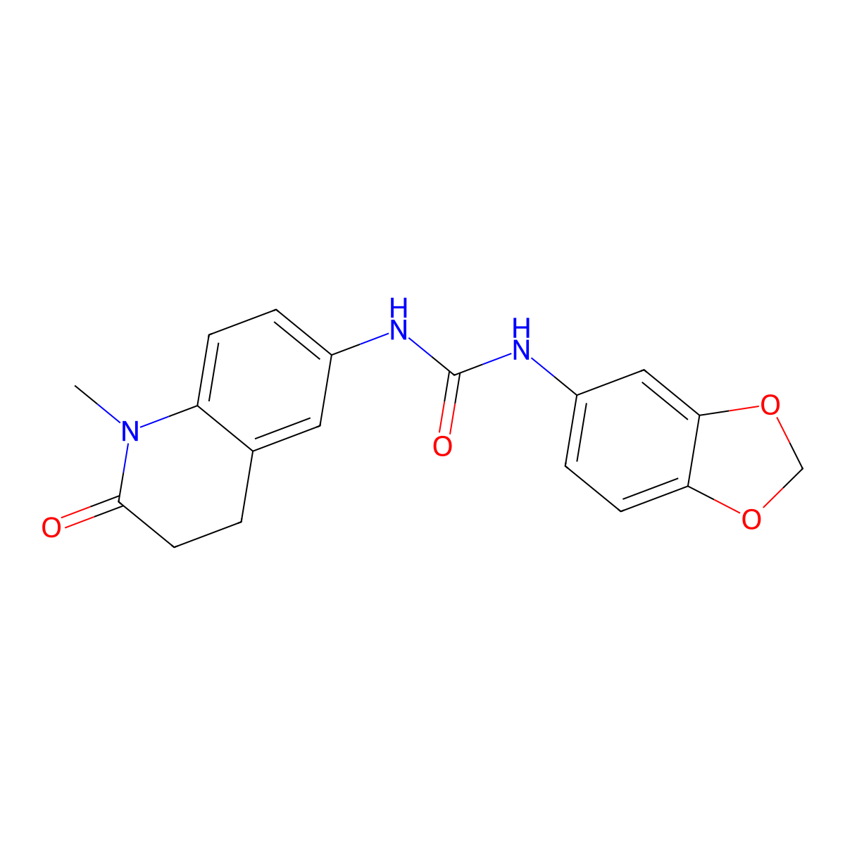 1-(Benzo[d][1,3]dioxol-5-yl)-3-(1-methyl-2-oxo-1,2,3,4-tetrahydroquinolin-6-yl)urea molecular structure, CAS 1171639-48-7