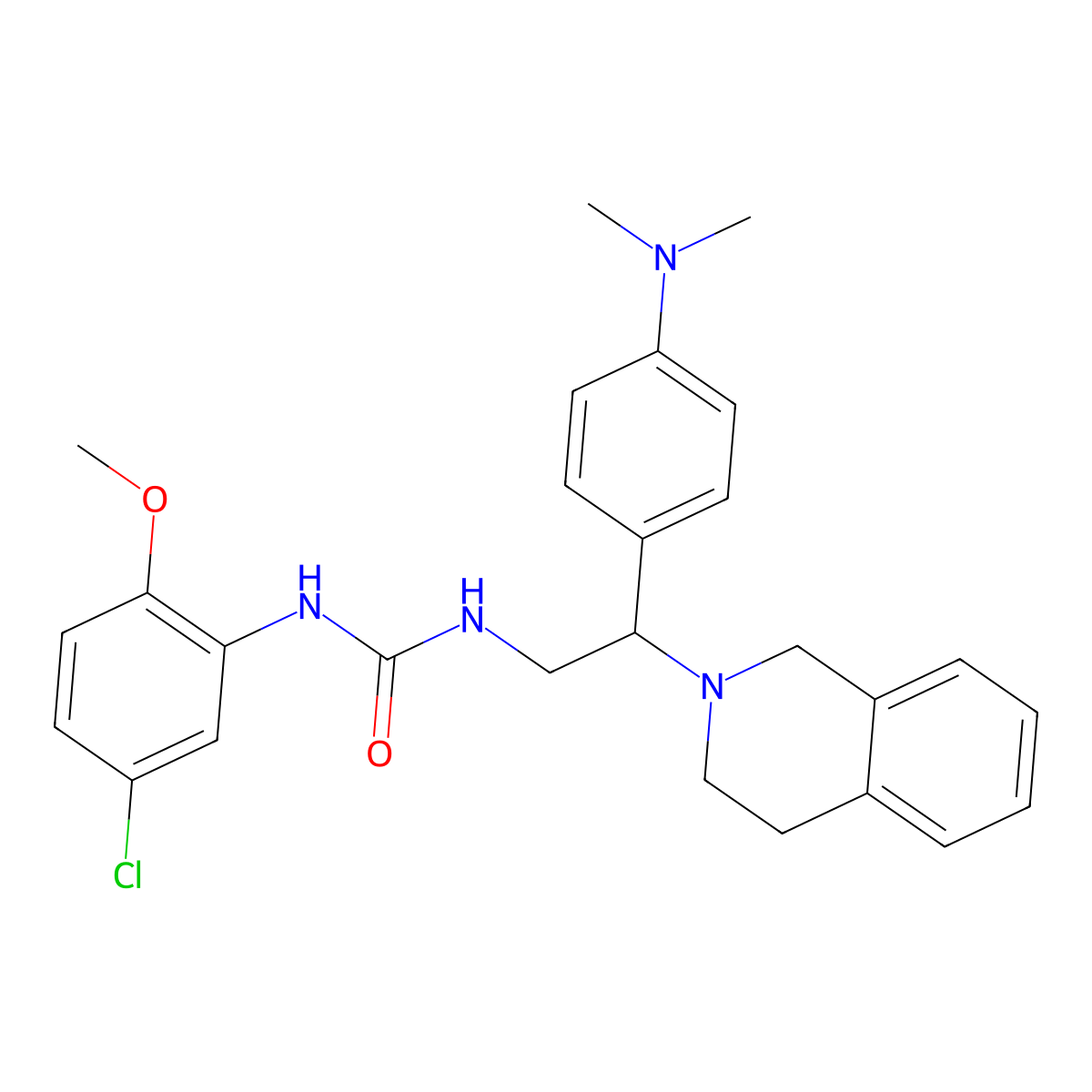 1-(5-chloro-2-methoxyphenyl)-3-(2-(3,4-dihydroisoquinolin-2(1H)-yl)-2-(4-(dimethylamino)phenyl)ethyl)urea molecular structure, CAS 1171647-14-5
