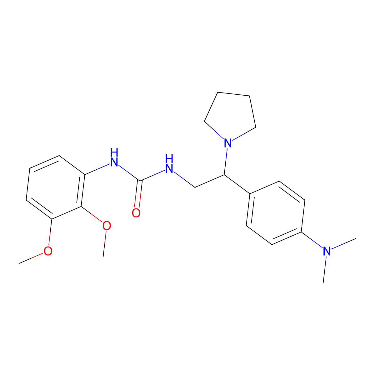 1-(2,3-Dimethoxyphenyl)-3-(2-(4-(dimethylamino)phenyl)-2-(pyrrolidin-1-yl)ethyl)urea molecular structure, CAS 1171669-00-3