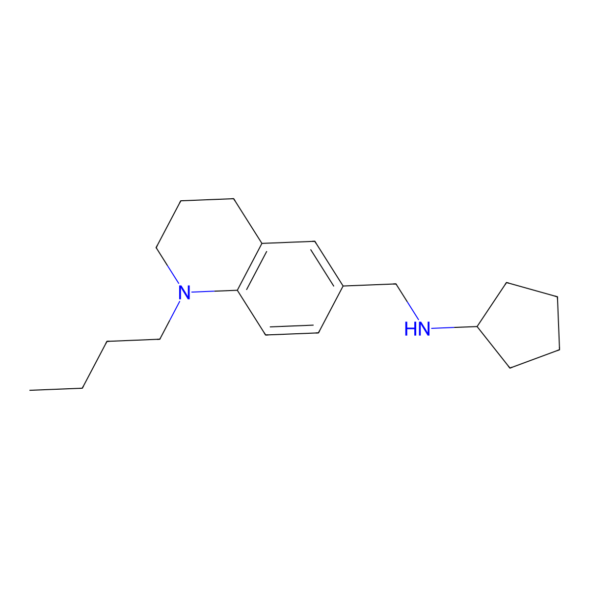 N-[(1-Butyl-1,2,3,4-tetrahydroquinolin-6-yl)methyl]cyclopentanamine molecular structure, CAS 1171669-25-2