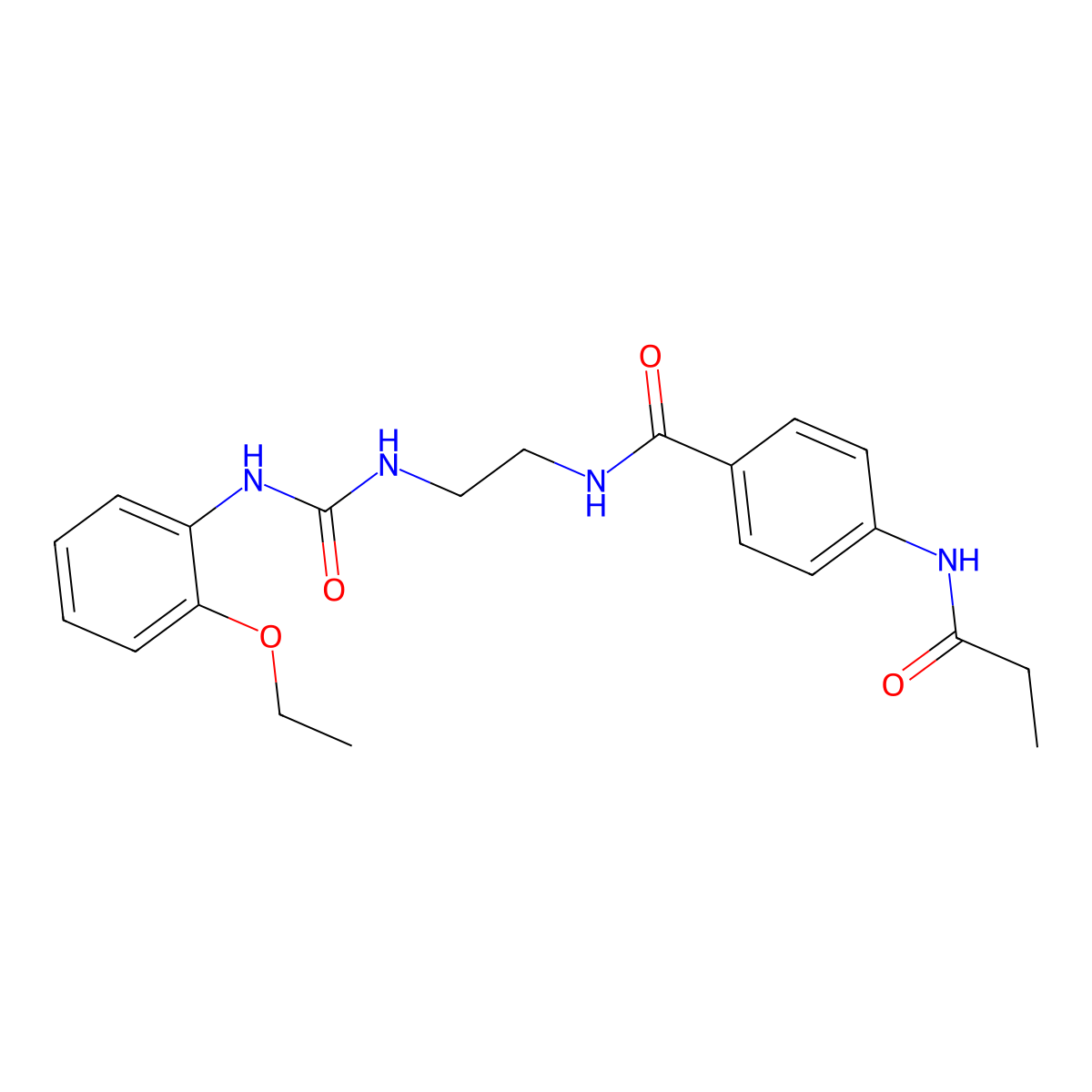N-(2-(3-(2-ethoxyphenyl)ureido)ethyl)-4-propionamidobenzamide molecular structure, CAS 1171676-70-2