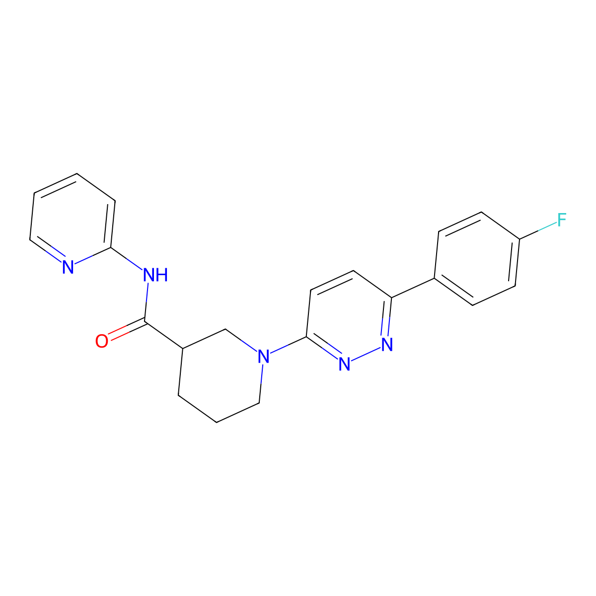 1-(6-(4-fluorophenyl)pyridazin-3-yl)-N-(pyridin-2-yl)piperidine-3-carboxamide molecular structure, CAS 1171681-16-5