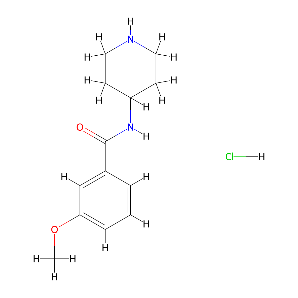 3-methoxy-N-(piperidin-4-yl)benzamide hydrochloride molecular structure, CAS 1171683-48-9