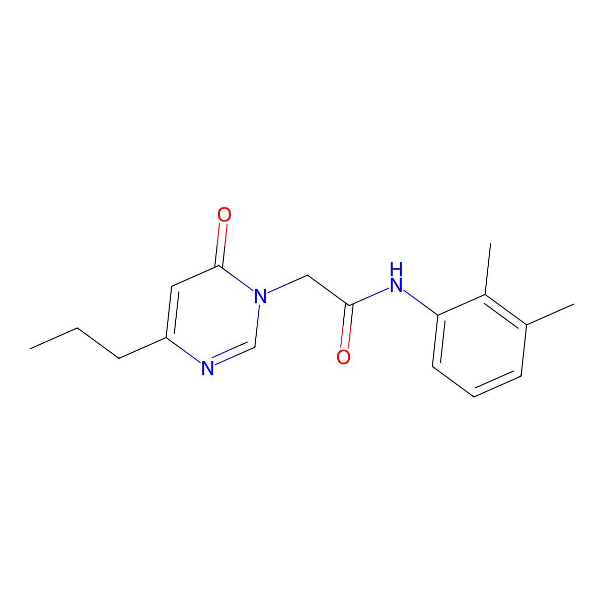 N-(2,3-dimethylphenyl)-2-(6-oxo-4-propylpyrimidin-1(6H)-yl)acetamide molecular structure, CAS 1171687-65-2