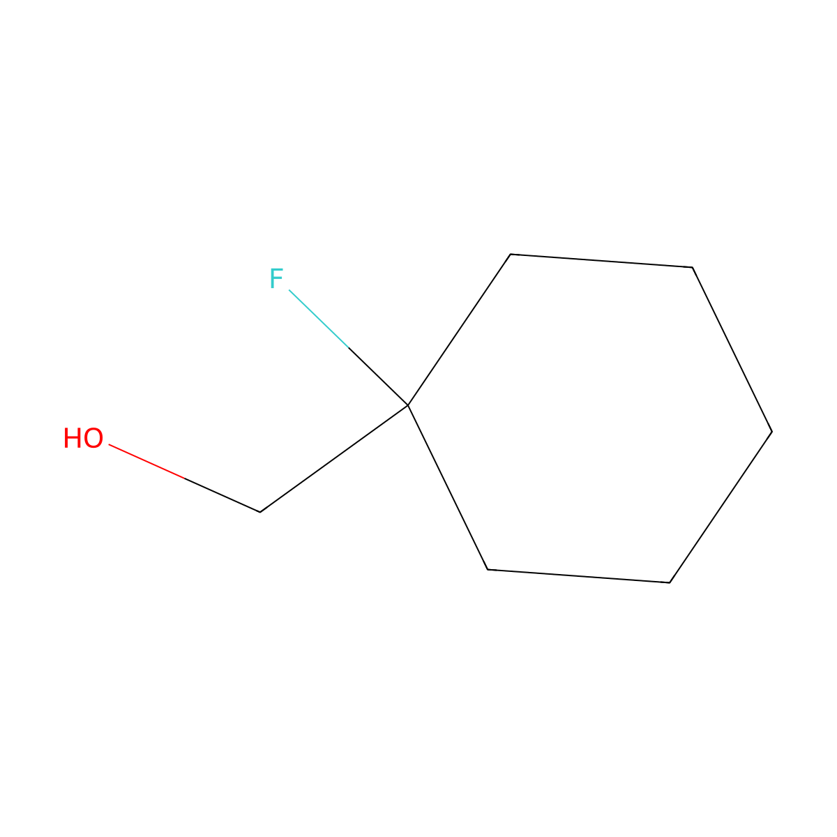 (1-Fluorocyclohexyl)methanol molecular structure, CAS 117169-30-9