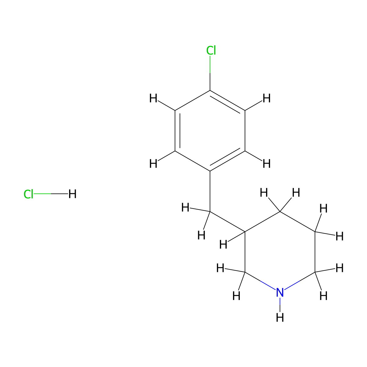 3-(4-Chlorobenzyl)-Piperidine Hydrochloride molecular structure, CAS 1171692-94-6
