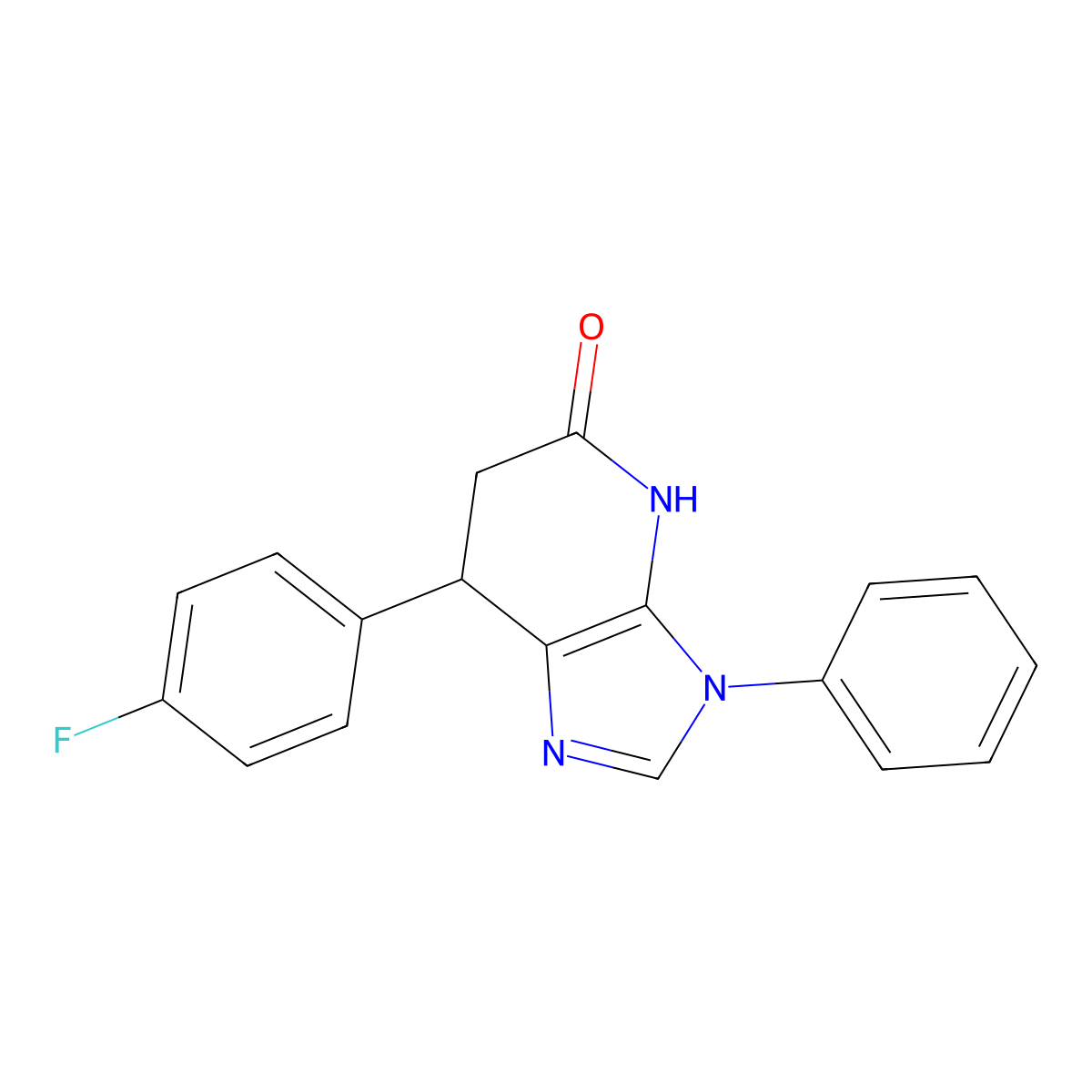 7-(4-fluorophenyl)-3-phenyl-6,7-dihydro-3H-imidazo[4,5-b]pyridin-5-ol molecular structure, CAS 1171697-31-6
