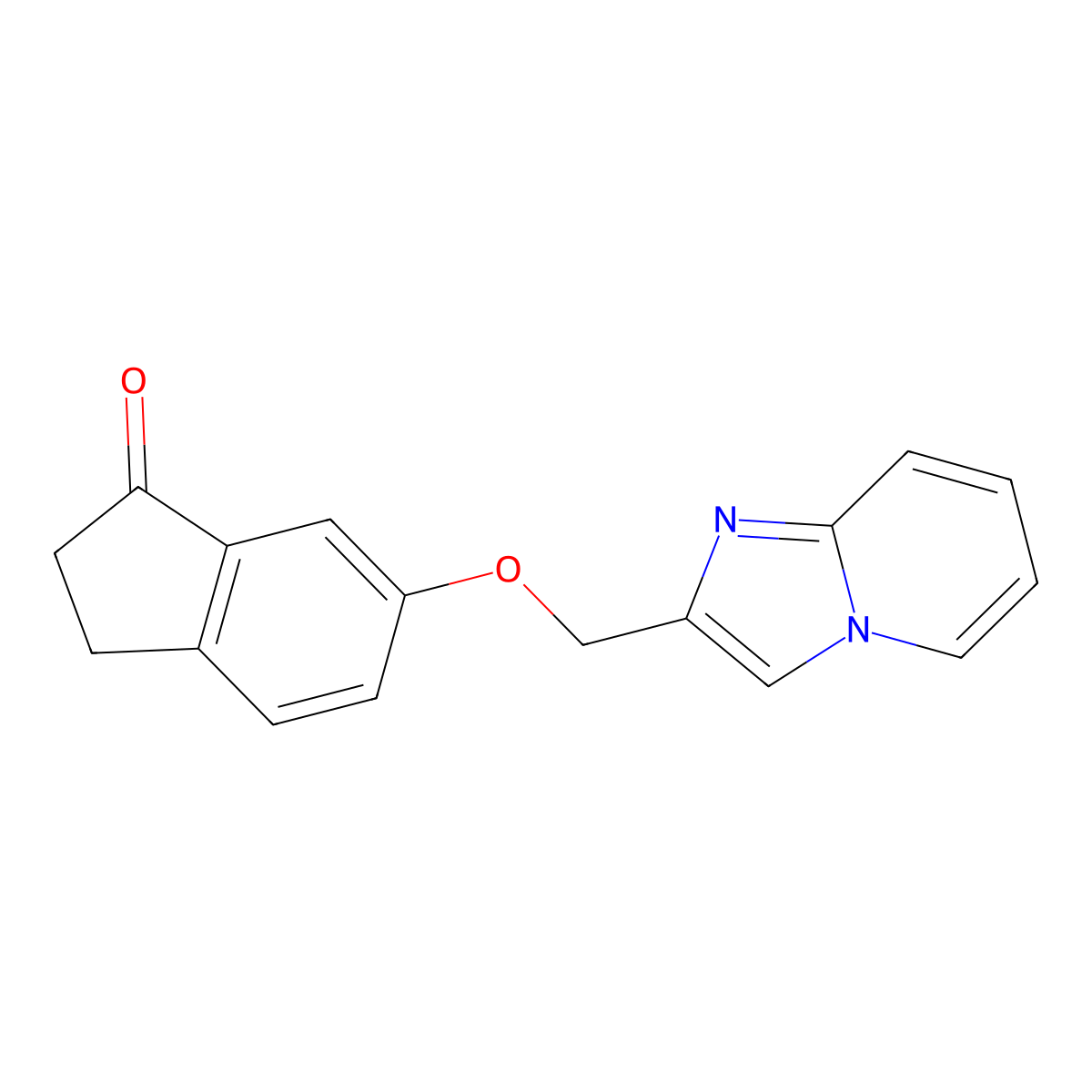 6-(imidazo[1,2-a]pyridin-2-ylmethoxy)-2,3-dihydro-1H-inden-1-one molecular structure, CAS 1171702-52-5