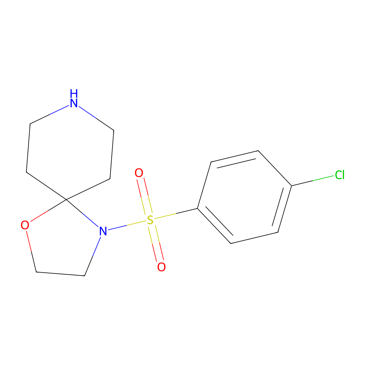 4-((4-Chlorophenyl)sulfonyl)-1-oxa-4,8-diazaspiro[4.5]decane molecular structure, CAS 1171704-01-0