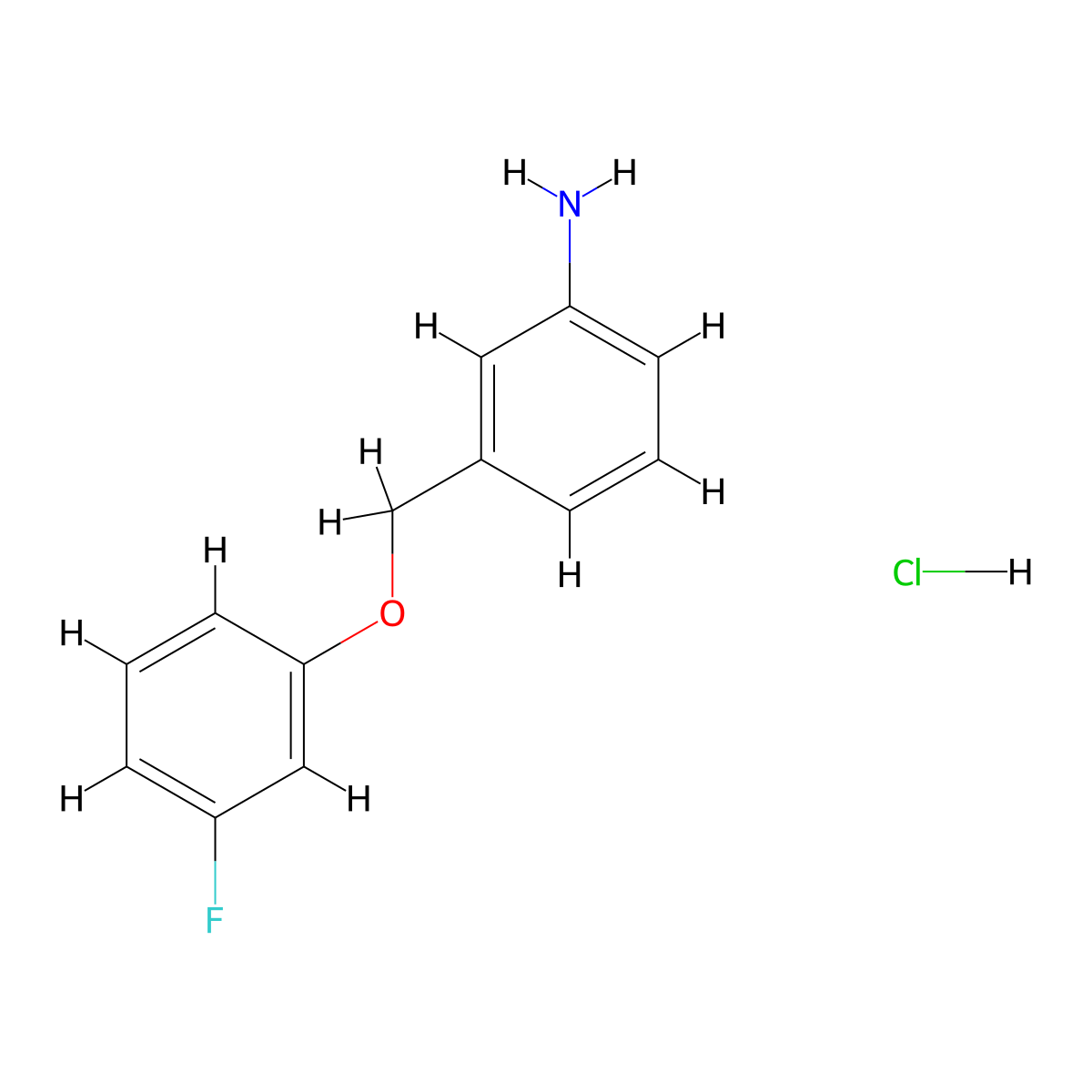 3-((3-Fluorophenoxy)methyl)aniline hydrochloride molecular structure, CAS 1171709-18-4