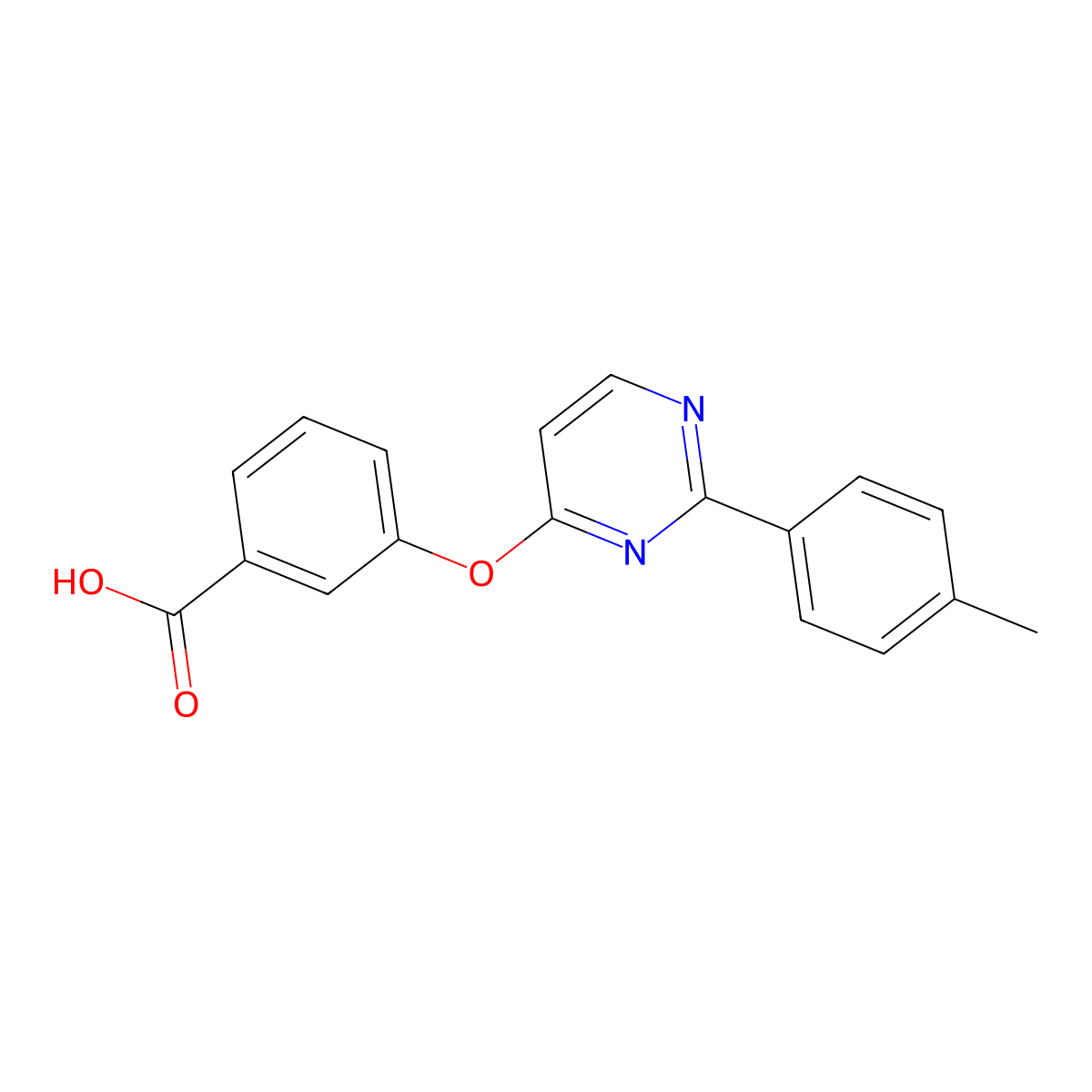 3-{[2-(4-Methylphenyl)pyrimidin-4-yl]oxy}benzoic acid molecular structure, CAS 1171712-10-9