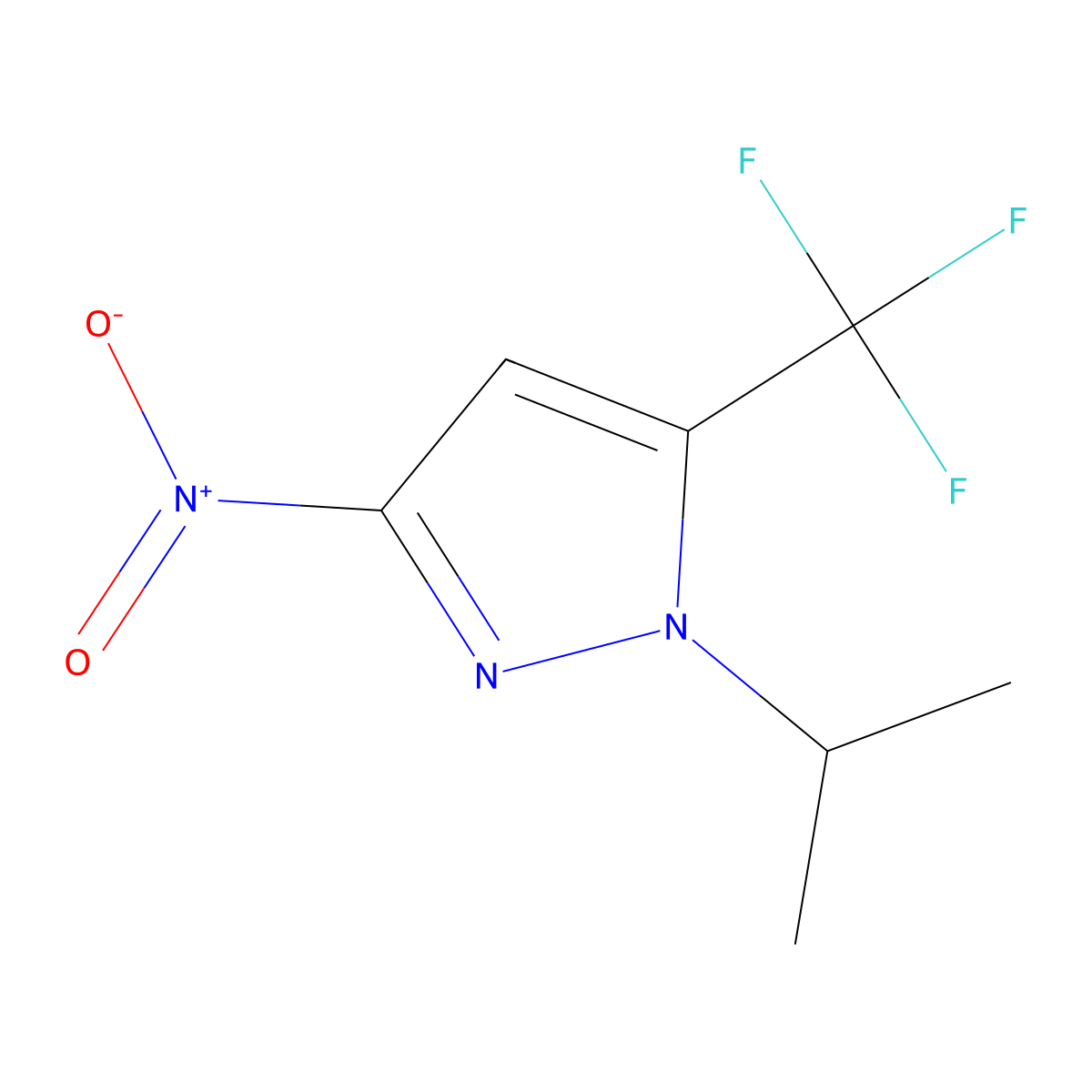 1-Isopropyl-3-nitro-5-(trifluoromethyl)-1H-pyrazole molecular structure, CAS 1171715-21-1