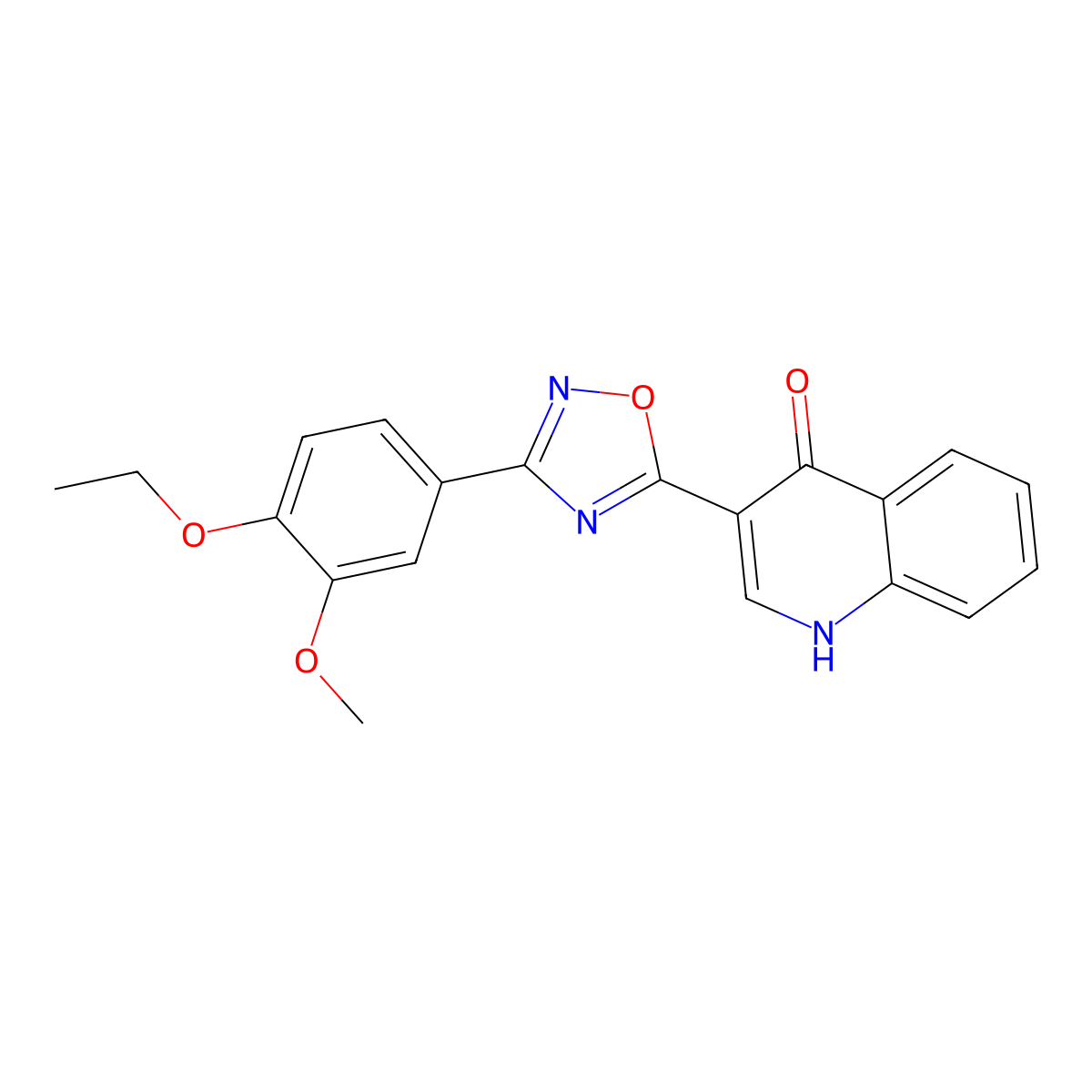 3-(3-(4-ethoxy-3-methoxyphenyl)-1,2,4-oxadiazol-5-yl)quinolin-4(1H)-one molecular structure, CAS 1171717-29-5