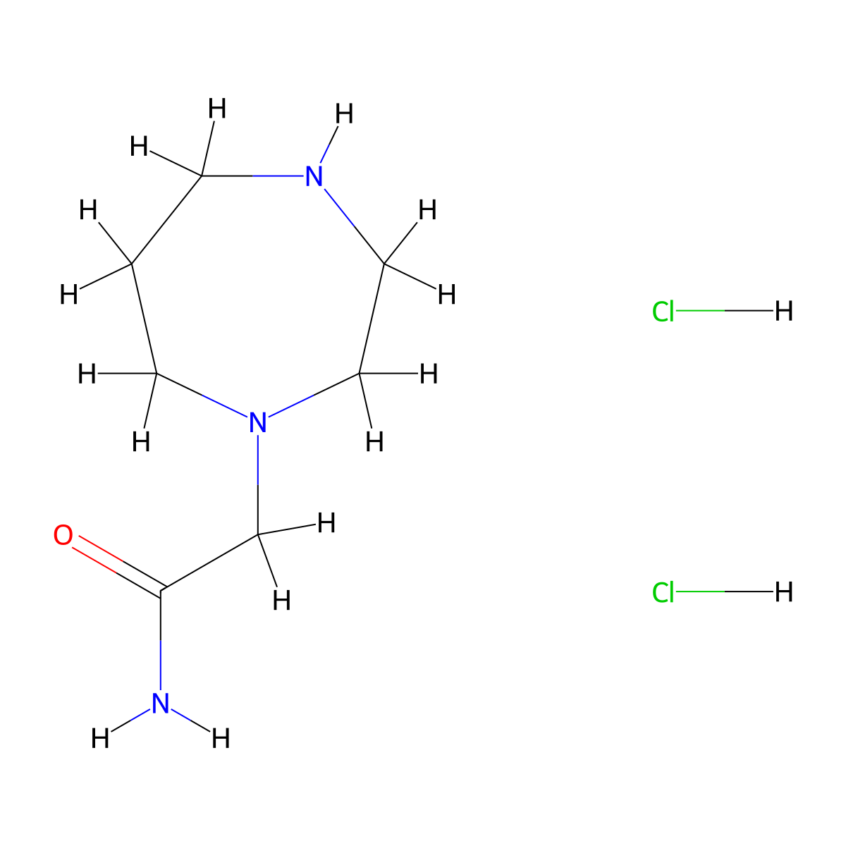 2-(1,4-Diazepan-1-yl)acetamide dihydrochloride molecular structure, CAS 1171720-80-1