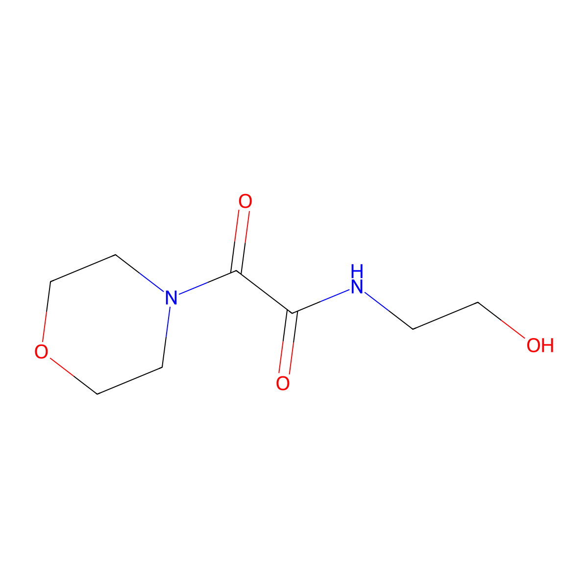 N-(2-hydroxyethyl)-2-(morpholin-4-yl)-2-oxoacetamide molecular structure, CAS 1171722-13-6