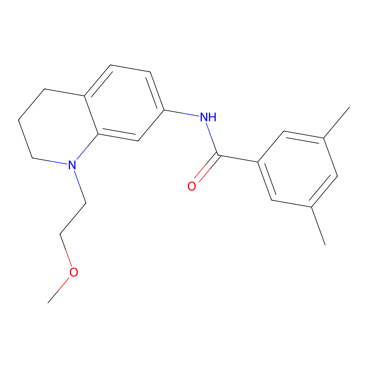 N-(1-(2-methoxyethyl)-1,2,3,4-tetrahydroquinolin-7-yl)-3,5-dimethylbenzamide molecular structure, CAS 1171727-15-3