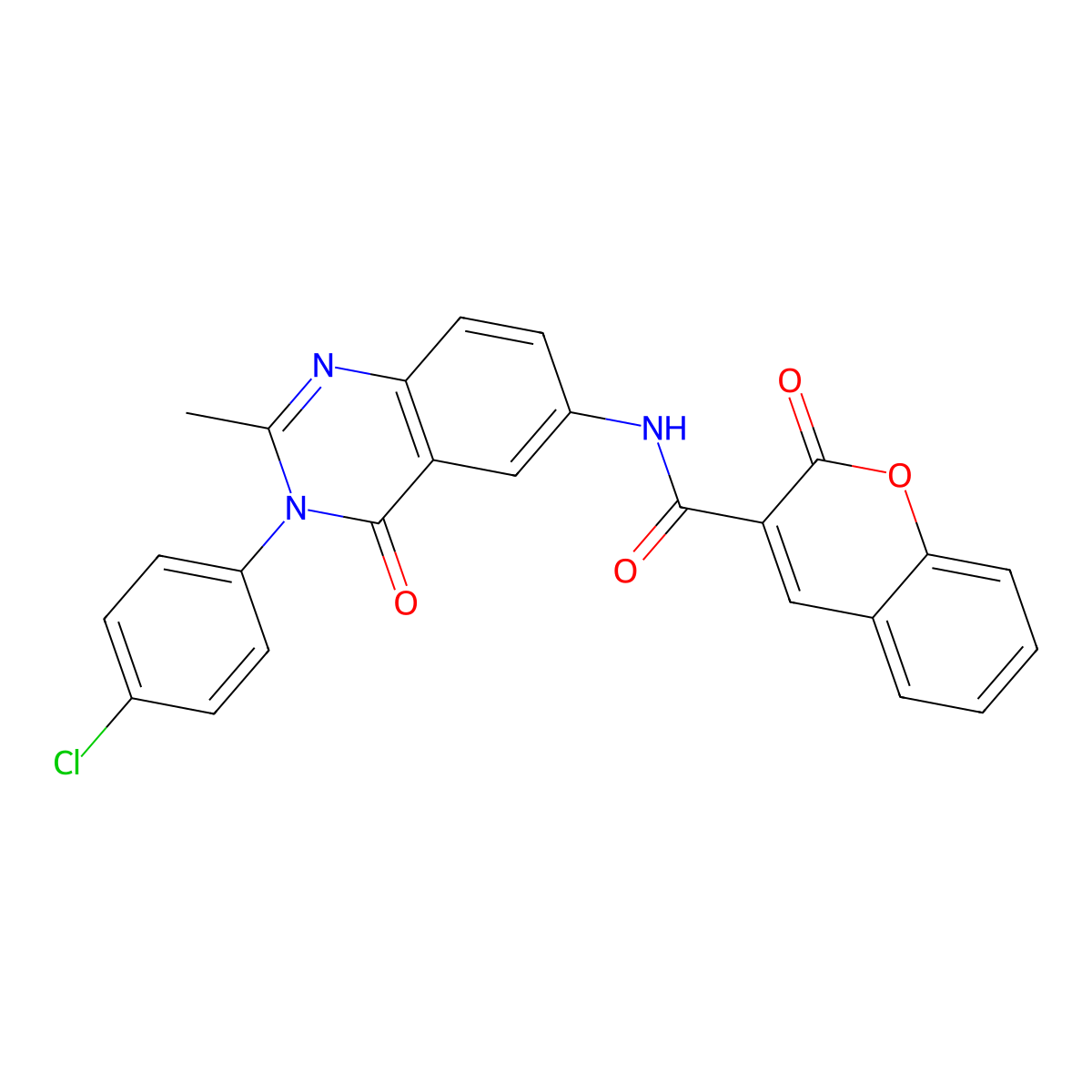 N-[3-(4-chlorophenyl)-2-methyl-4-oxo-3,4-dihydroquinazolin-6-yl]-2-oxo-2H-chromene-3-carboxamide molecular structure, CAS 1171728-69-0