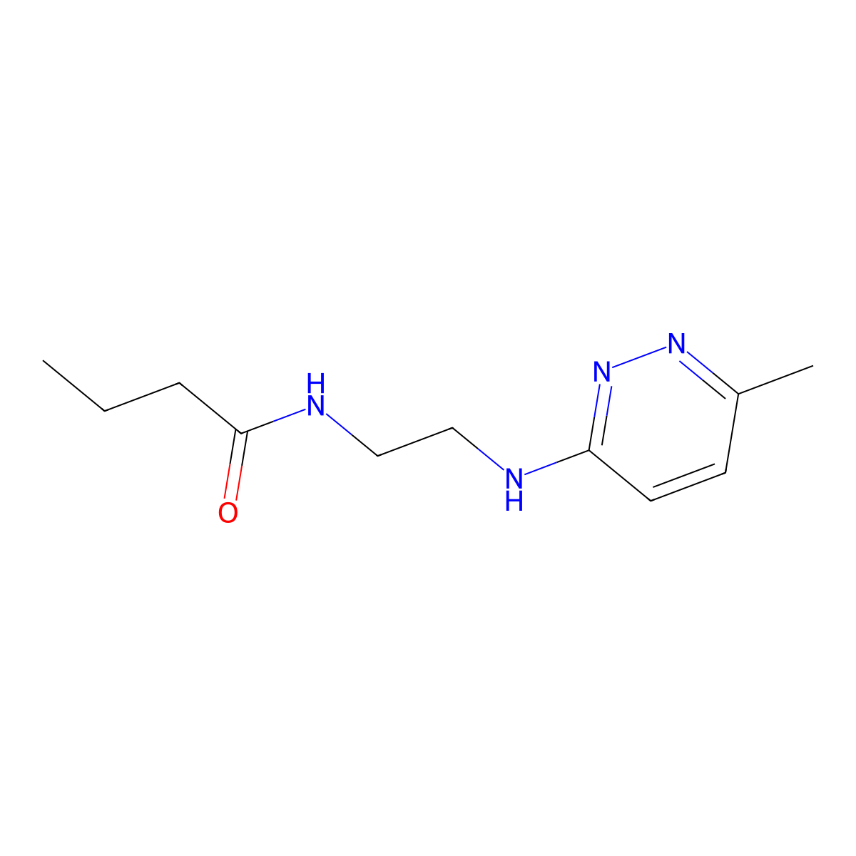 N-(2-((6-methylpyridazin-3-yl)amino)ethyl)butyramide molecular structure, CAS 1171729-37-5