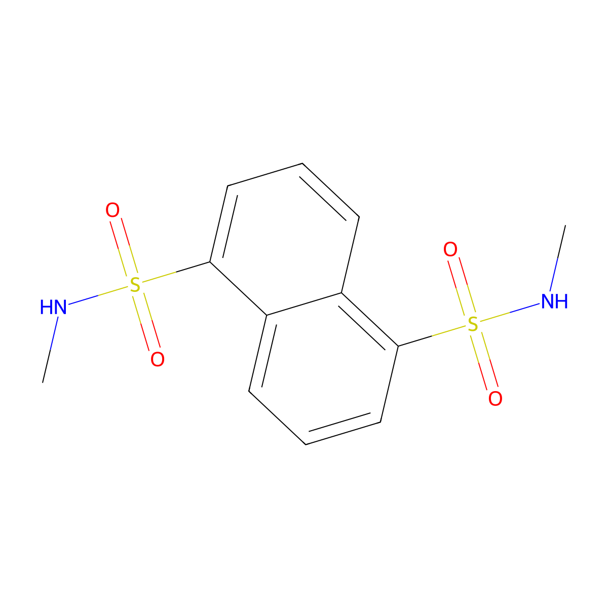 N,N'-dimethylnaphthalene-1,5-disulfonamide molecular structure, CAS 117173-28-1
