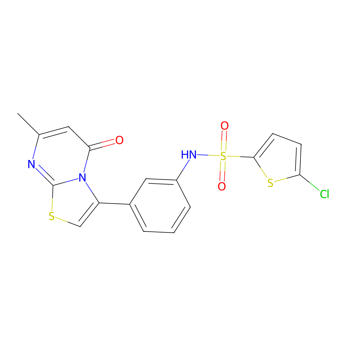 5-chloro-N-(3-(7-methyl-5-oxo-5H-thiazolo[3,2-a]pyrimidin-3-yl)phenyl)thiophene-2-sulfonamide molecular structure, CAS 1171732-27-6