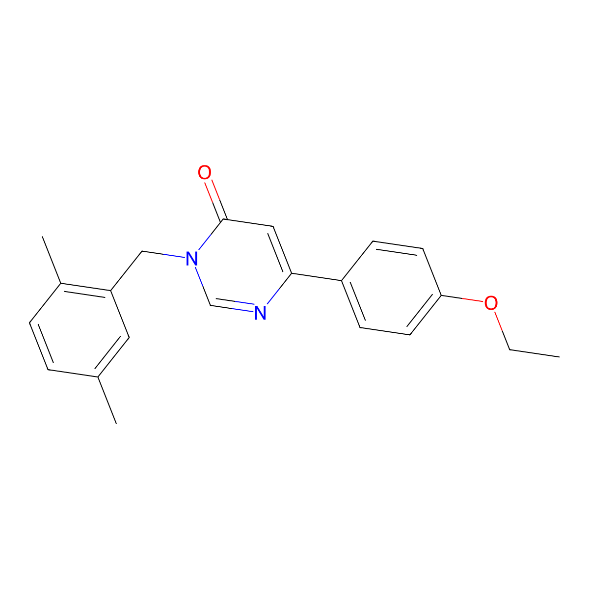 3-(2,5-dimethylbenzyl)-6-(4-ethoxyphenyl)pyrimidin-4(3H)-one molecular structure, CAS 1171737-31-7