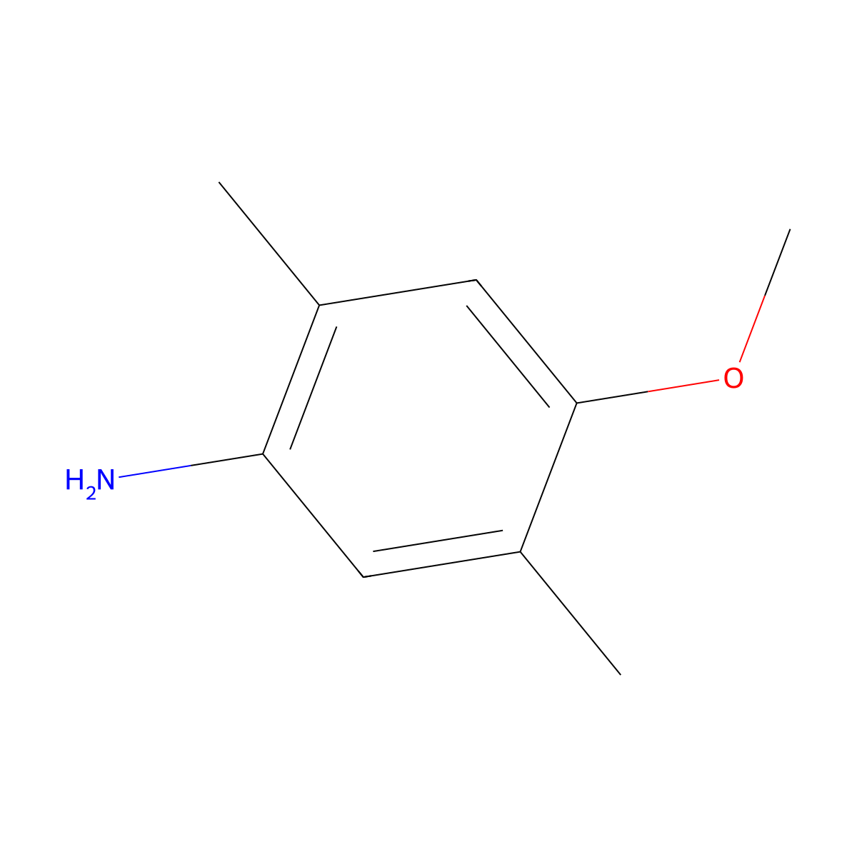 4-Methoxy-2,5-dimethylaniline molecular structure, CAS 117174-70-6