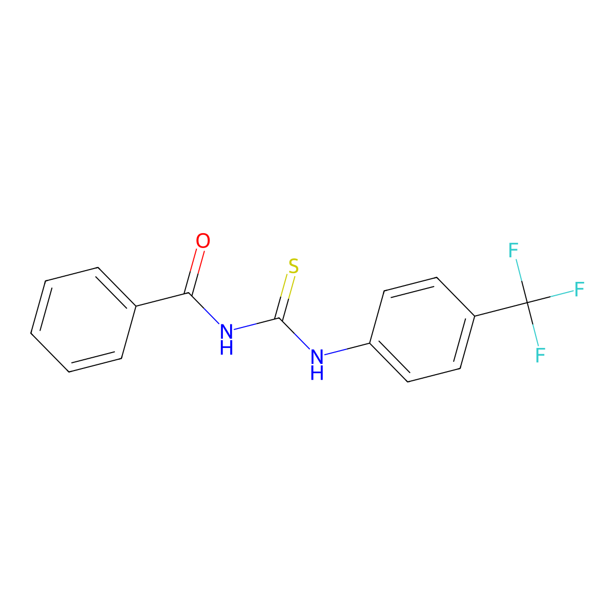1-Benzoyl-3-[4-(trifluoromethyl)phenyl]thiourea molecular structure, CAS 117174-71-7