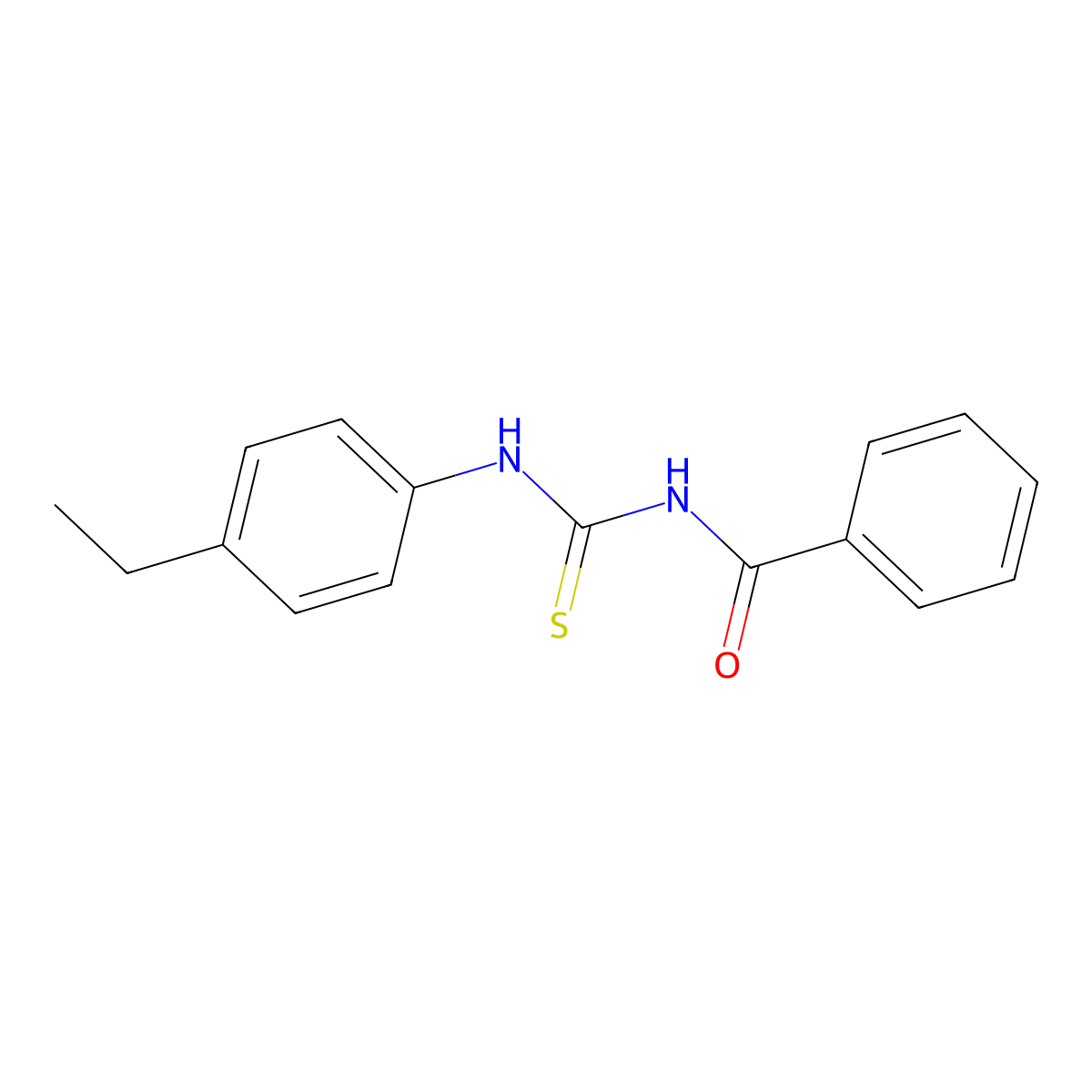 N-[(4-ethylphenyl)carbamothioyl]benzamide molecular structure, CAS 117174-72-8