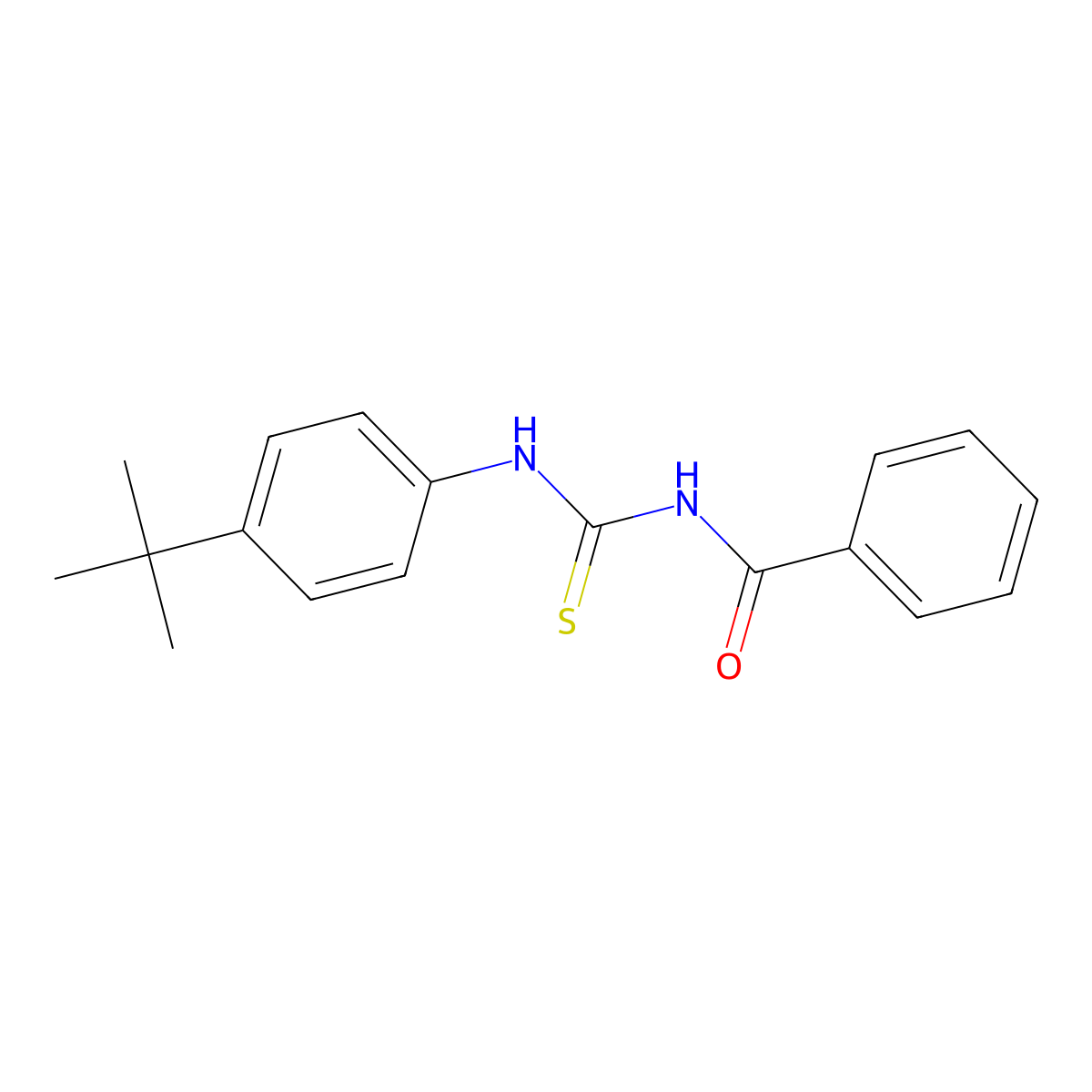 N-benzoyl-N'-[4-(tert-butyl)phenyl]thiourea molecular structure, CAS 117174-73-9