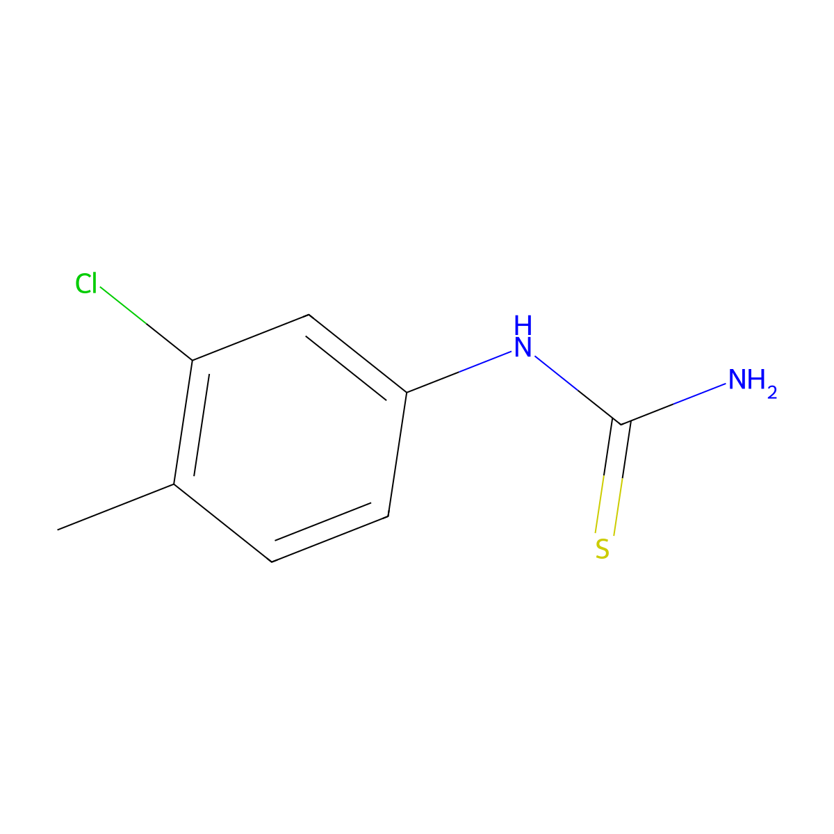 N-(3-Chloro-4-methylphenyl)thiourea molecular structure, CAS 117174-84-2