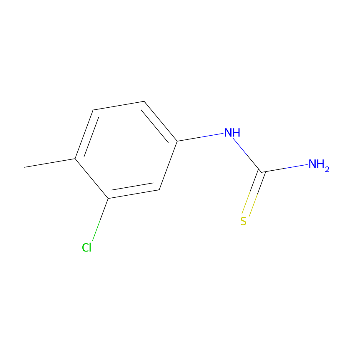 N-(3-Chloro-4-methylphenyl)thiourea molecular structure, CAS 117174-84-2