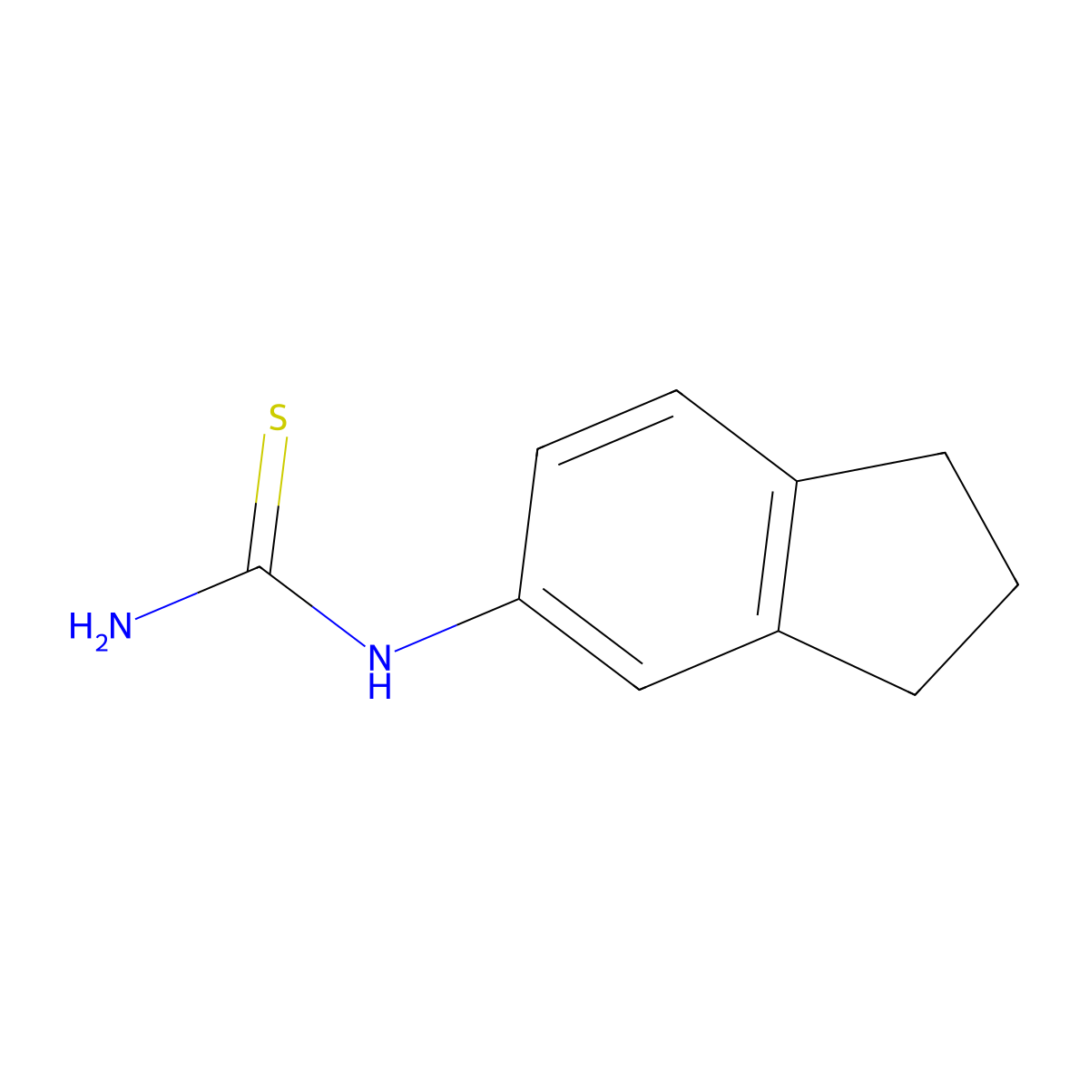 2,3-dihydro-1H-inden-5-ylthiourea molecular structure, CAS 117174-86-4