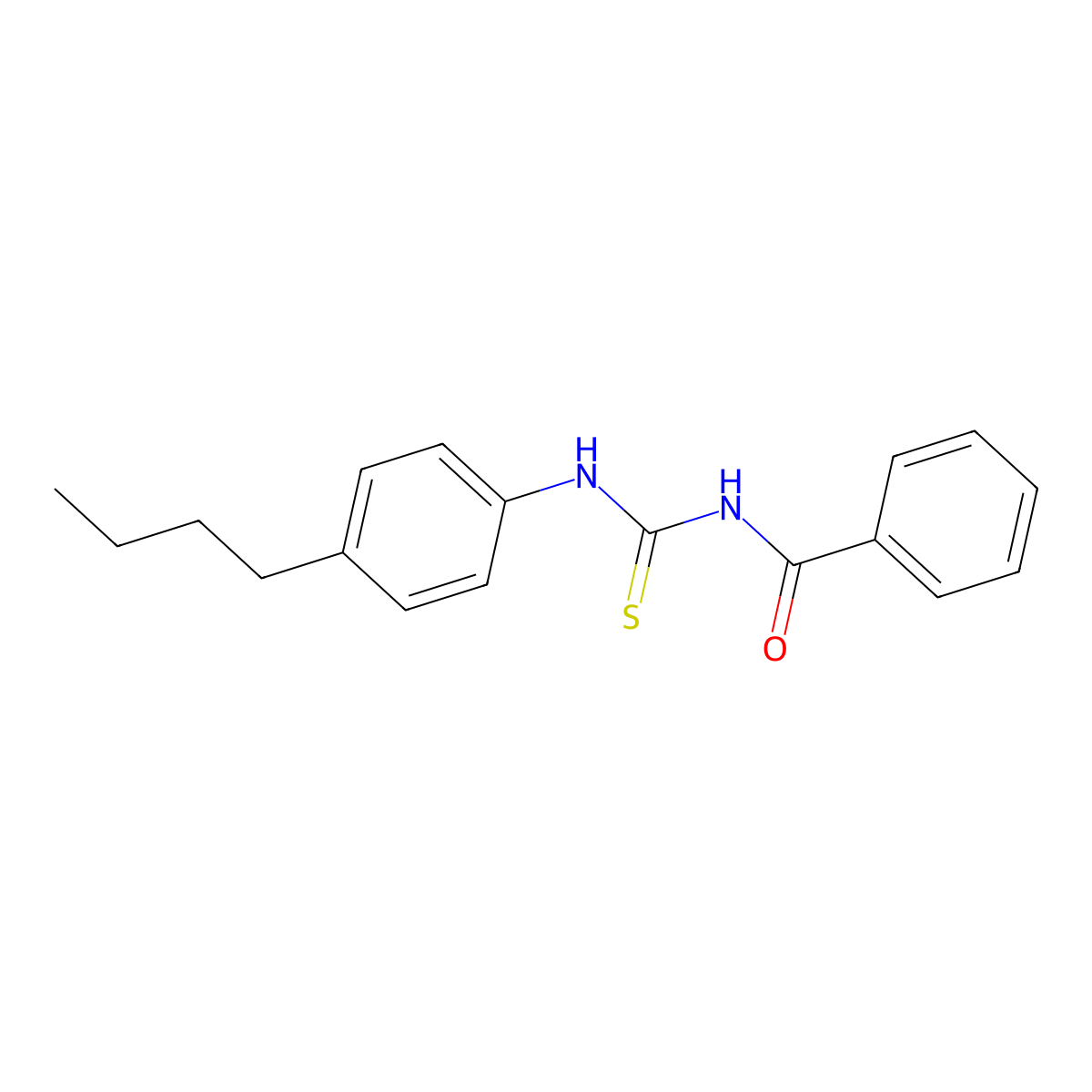 N-[(4-butylphenyl)carbamothioyl]benzamide molecular structure, CAS 117174-89-7
