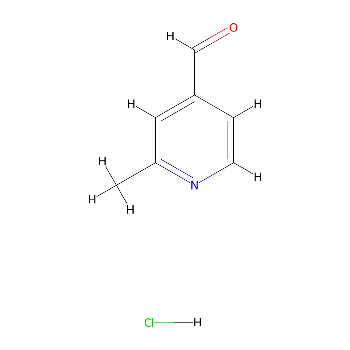 2-Methylisonicotinaldehyde hydrochloride molecular structure, CAS 1171742-69-0
