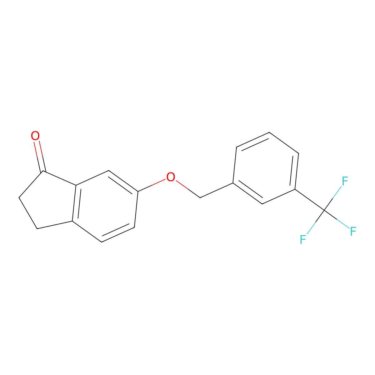 6-((3-(trifluoromethyl)benzyl)oxy)-2,3-dihydro-1H-inden-1-one molecular structure, CAS 1171751-99-7