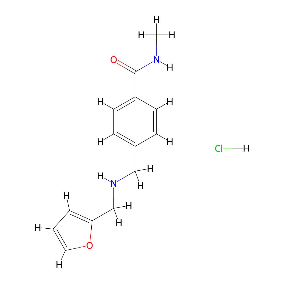 4-{[(furan-2-ylmethyl)amino]methyl}-N-methylbenzamide hydrochloride molecular structure, CAS 1171752-03-6
