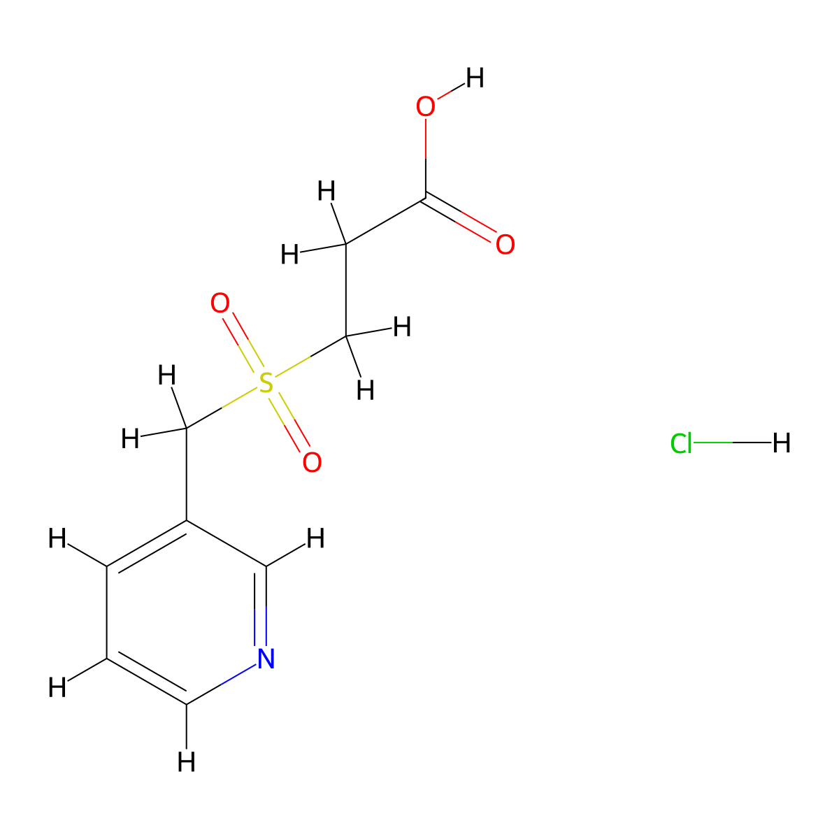 3-(Pyridin-3-ylmethanesulfonyl)propanoic acid hydrochloride molecular structure, CAS 1171755-83-1