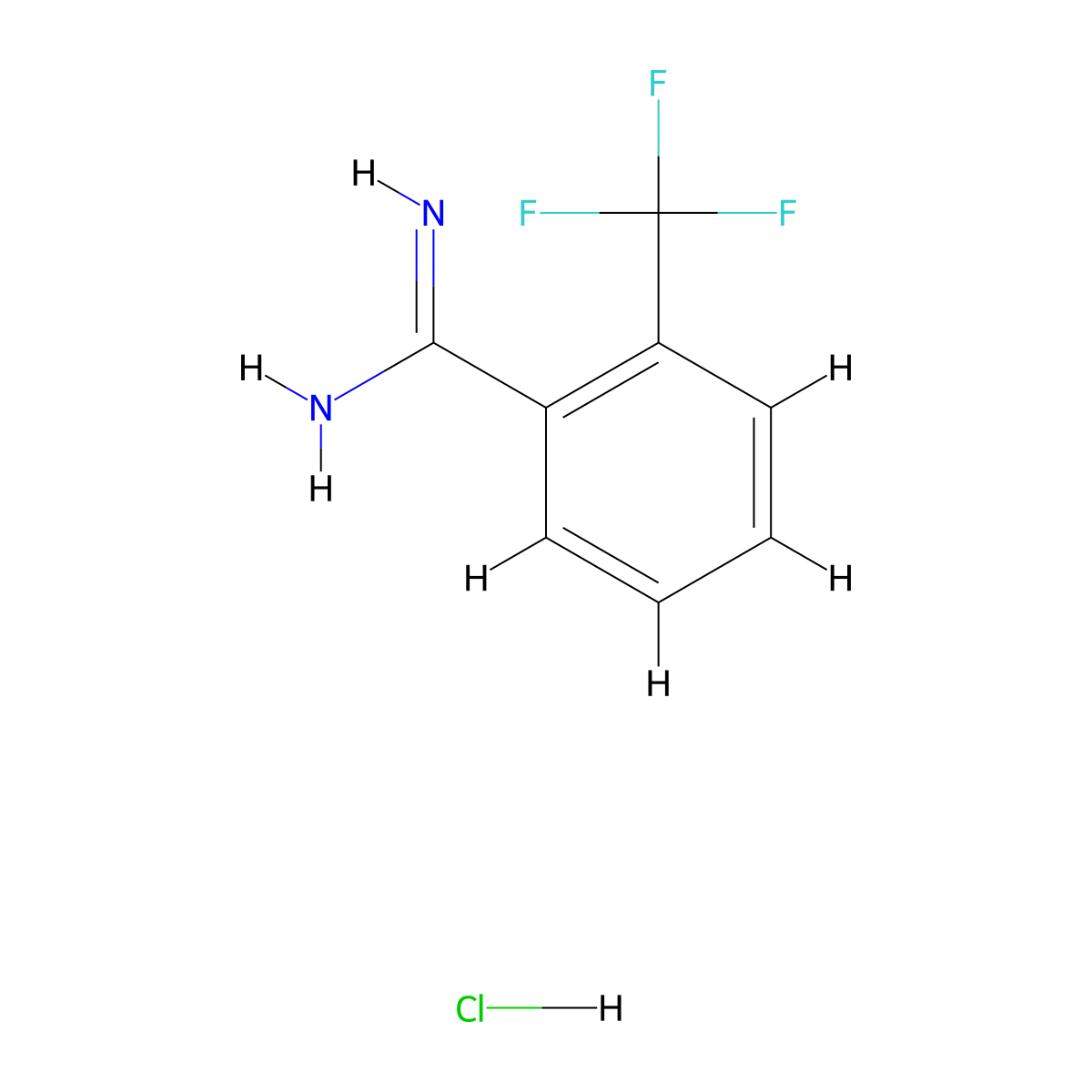 2-(Trifluoromethyl)benzamidine hydrochloride molecular structure, CAS 1171756-10-7