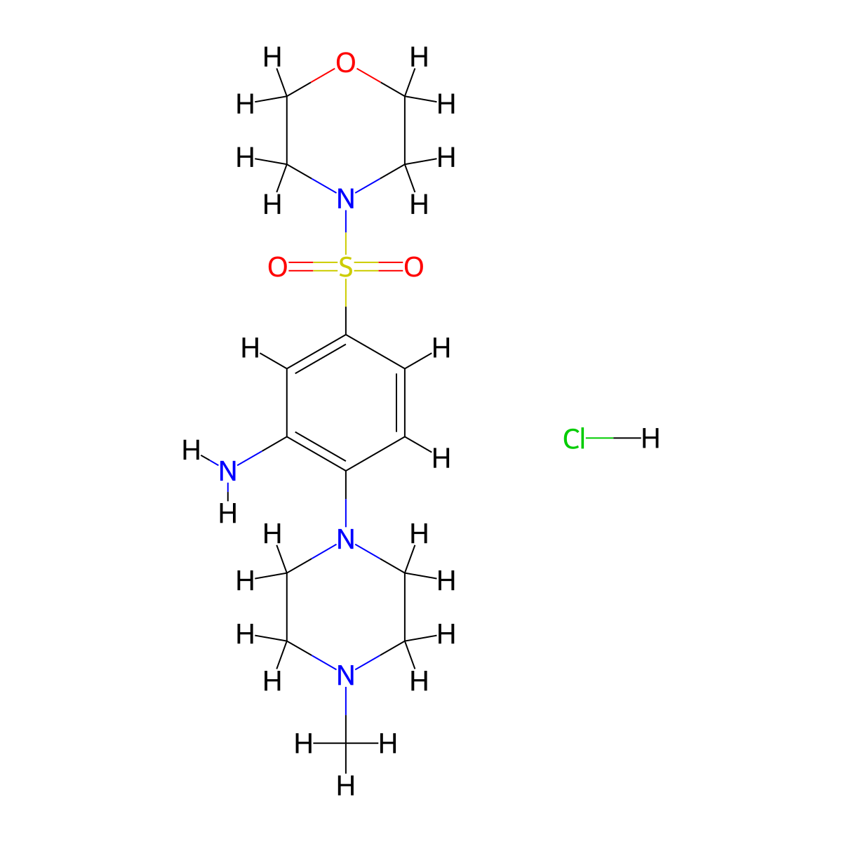 2-(4-Methylpiperazin-1-yl)-5-(morpholin-4-ylsulfonyl)aniline hydrochloride molecular structure, CAS 1171764-18-3