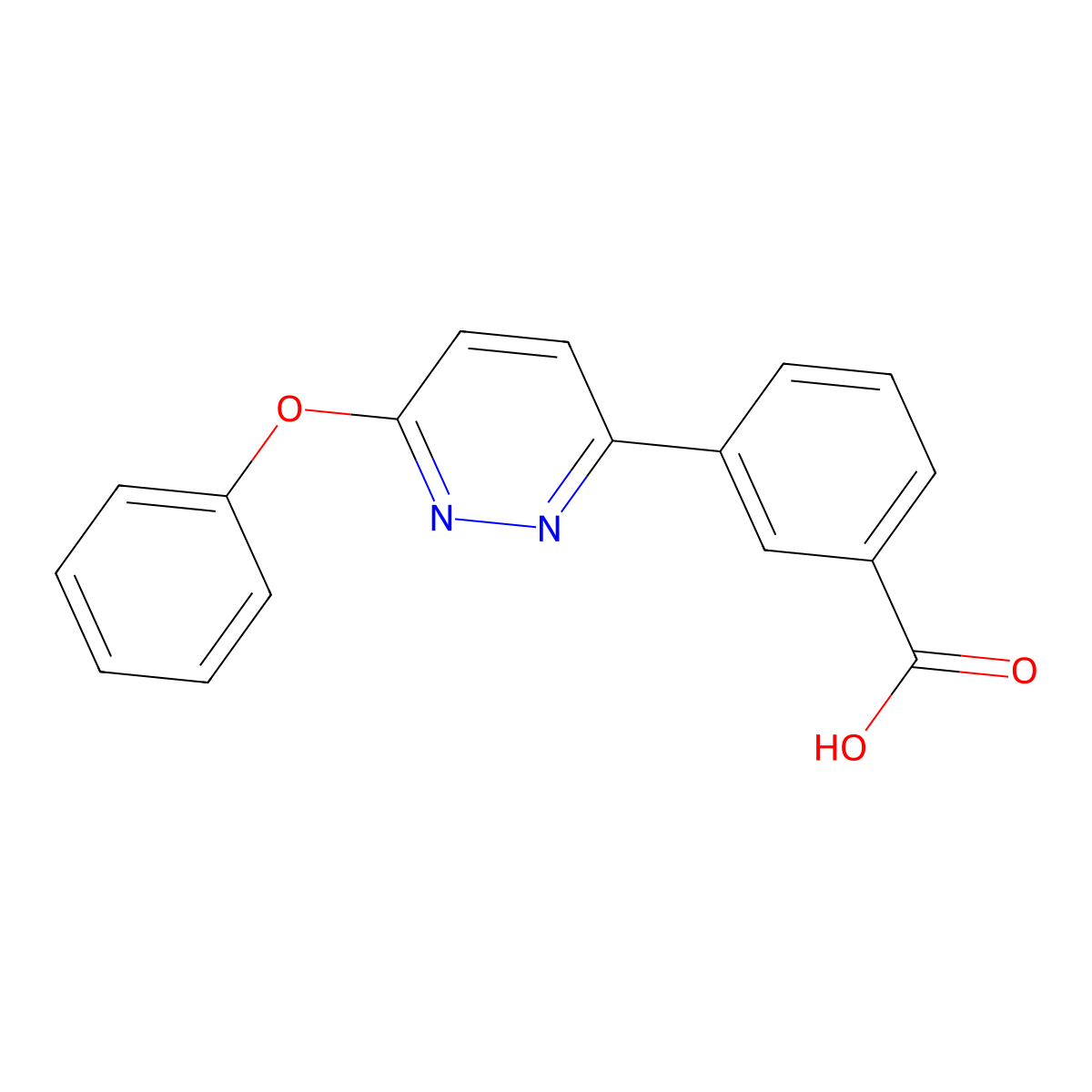 3-(6-Phenoxypyridazin-3-yl)benzoic acid molecular structure, CAS 1171776-18-3