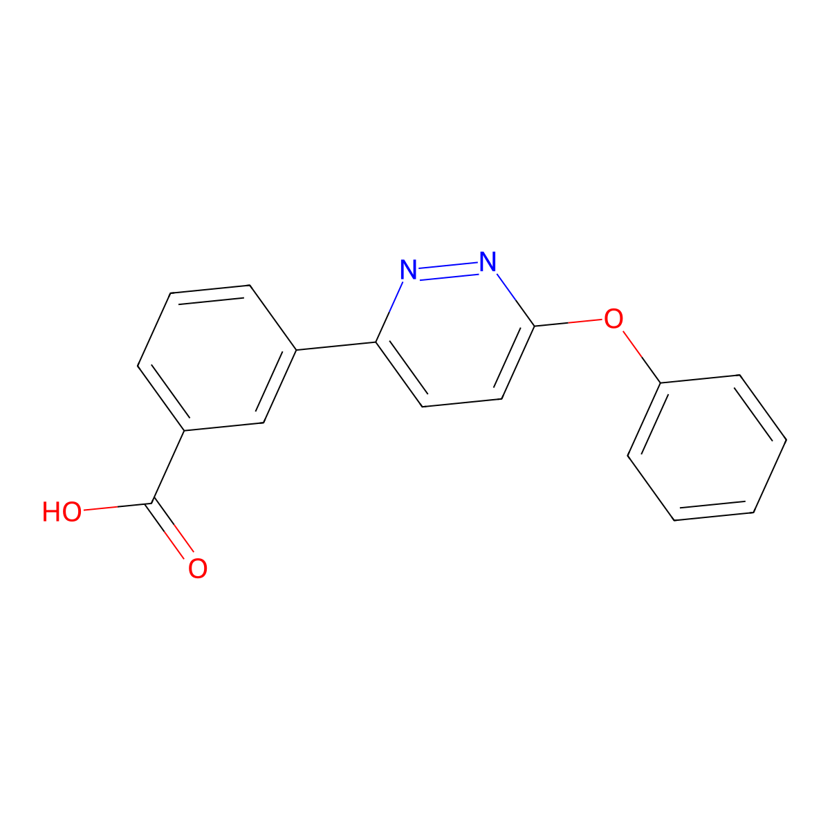3-(6-Phenoxypyridazin-3-yl)benzoic acid molecular structure, CAS 1171776-18-3