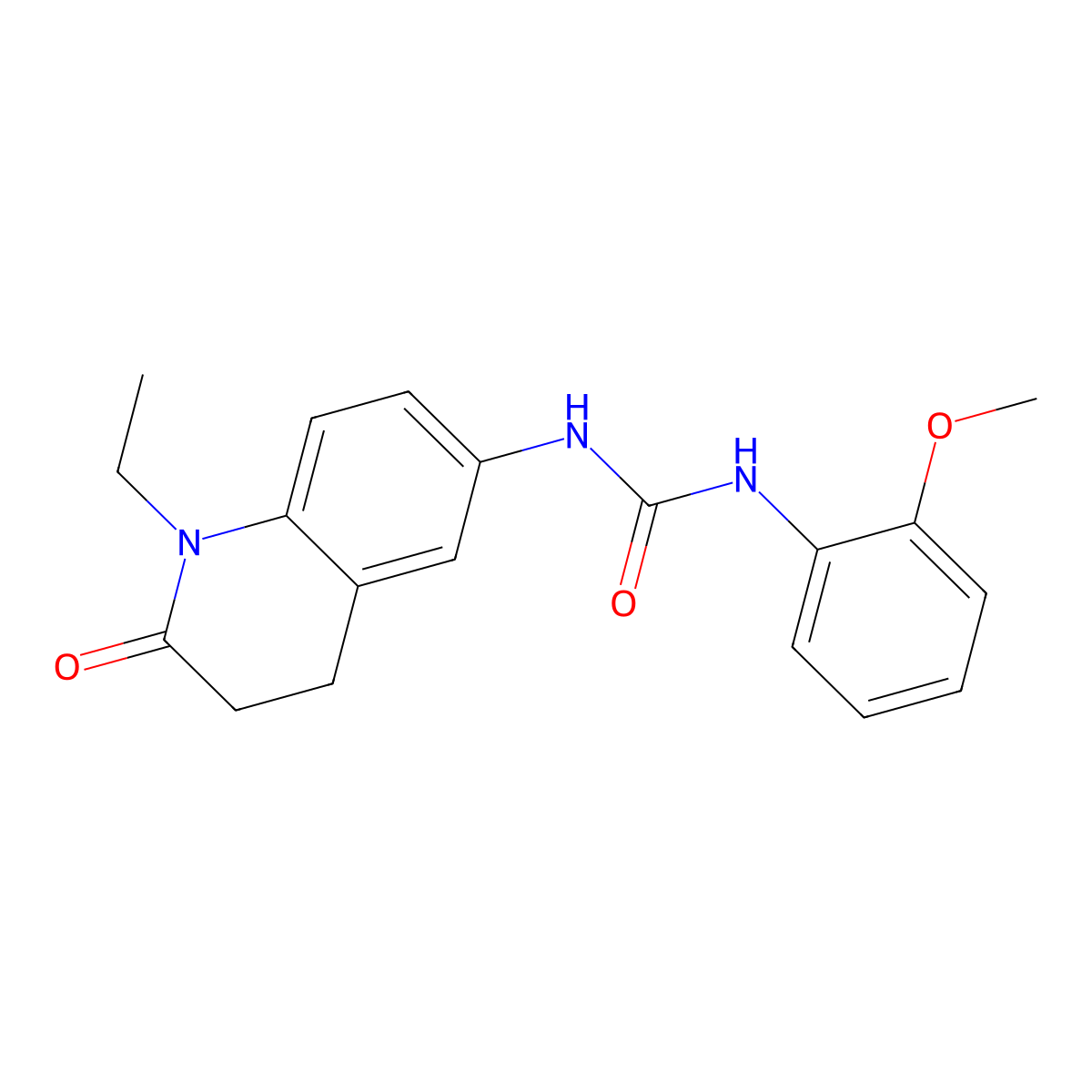 1-(1-Ethyl-2-oxo-1,2,3,4-tetrahydroquinolin-6-yl)-3-(2-methoxyphenyl)urea molecular structure, CAS 1171781-50-2
