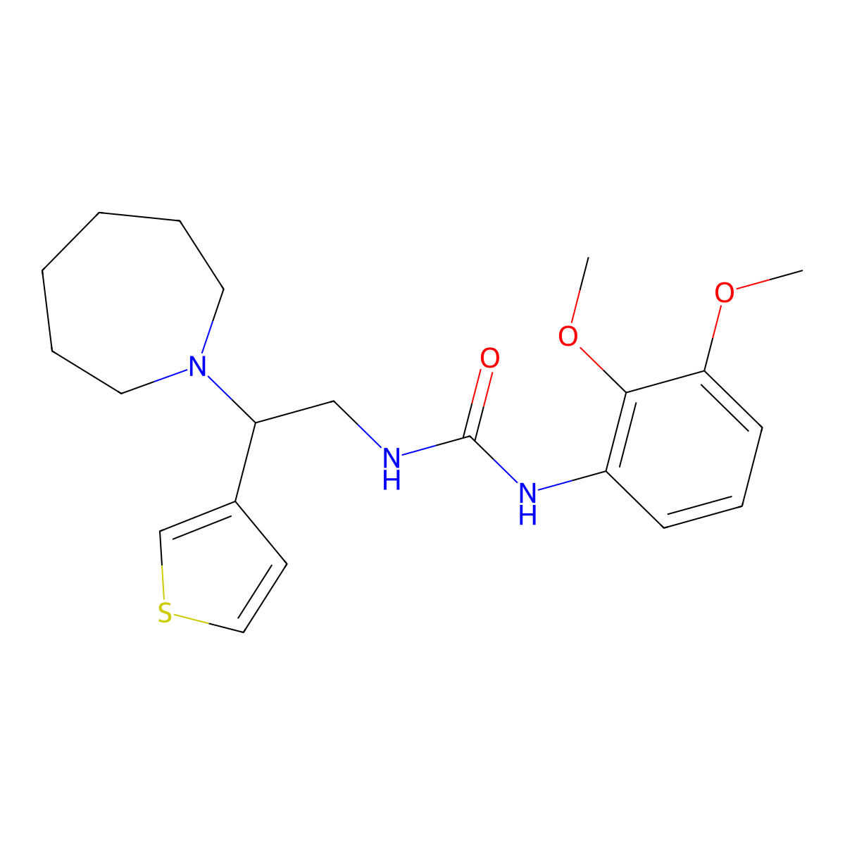 1-[2-(Azepan-1-yl)-2-(thiophen-3-yl)ethyl]-3-(2,3-dimethoxyphenyl)urea molecular structure, CAS 1171782-12-9